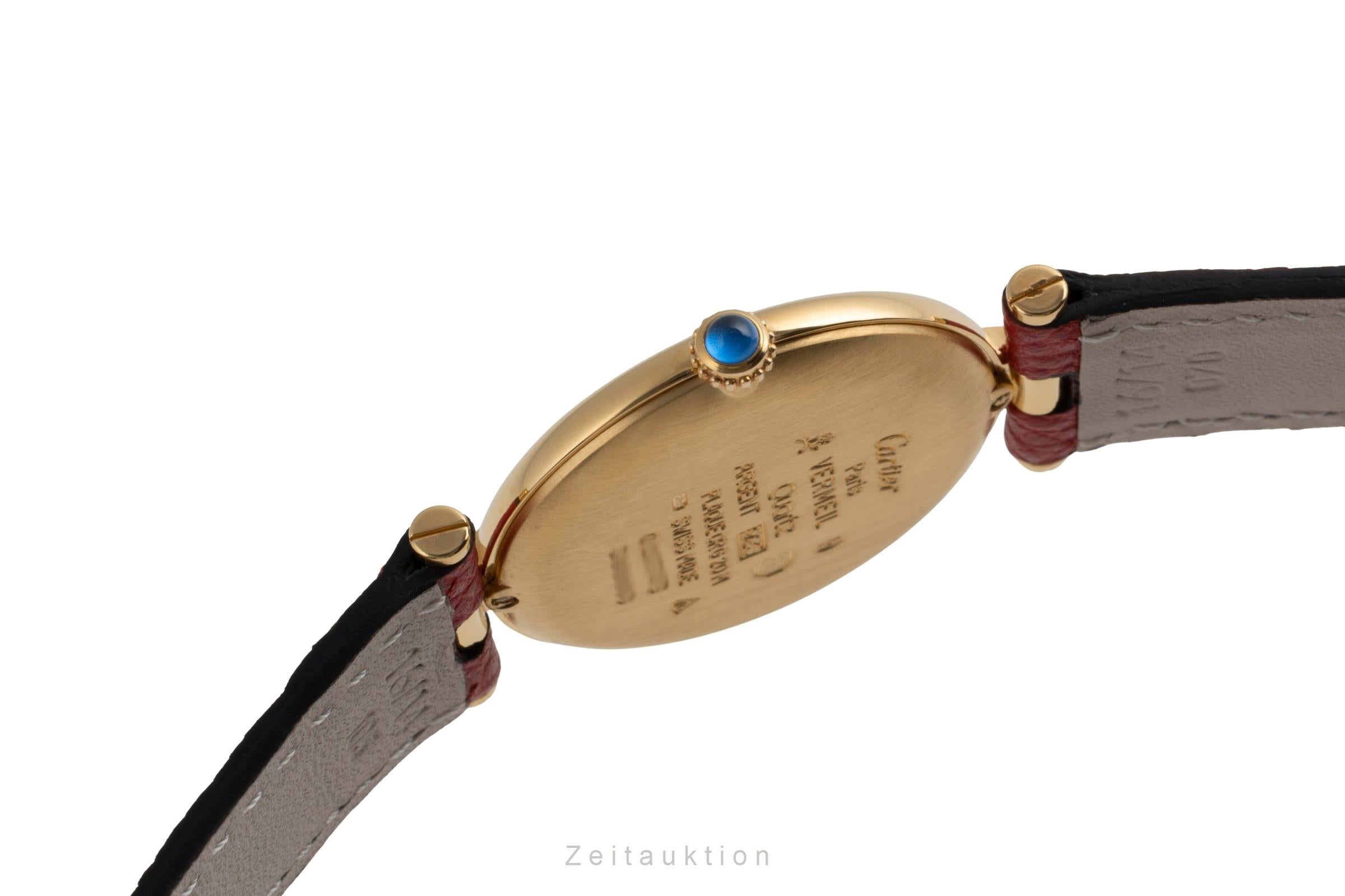 Cartier Vendome plata banada en oro cuarzo unisex 590003  [2504163]