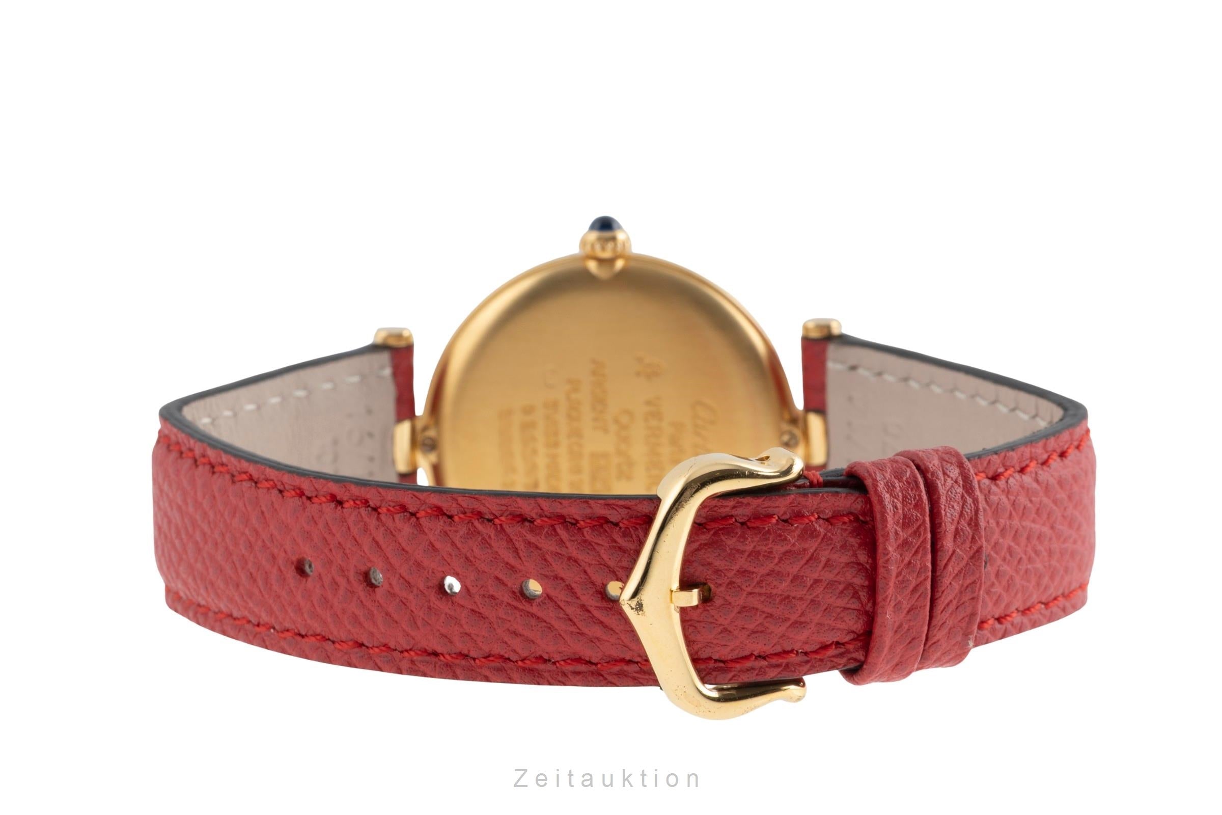 Cartier Vendome plata banada en oro cuarzo unisex 590003  [2504163]