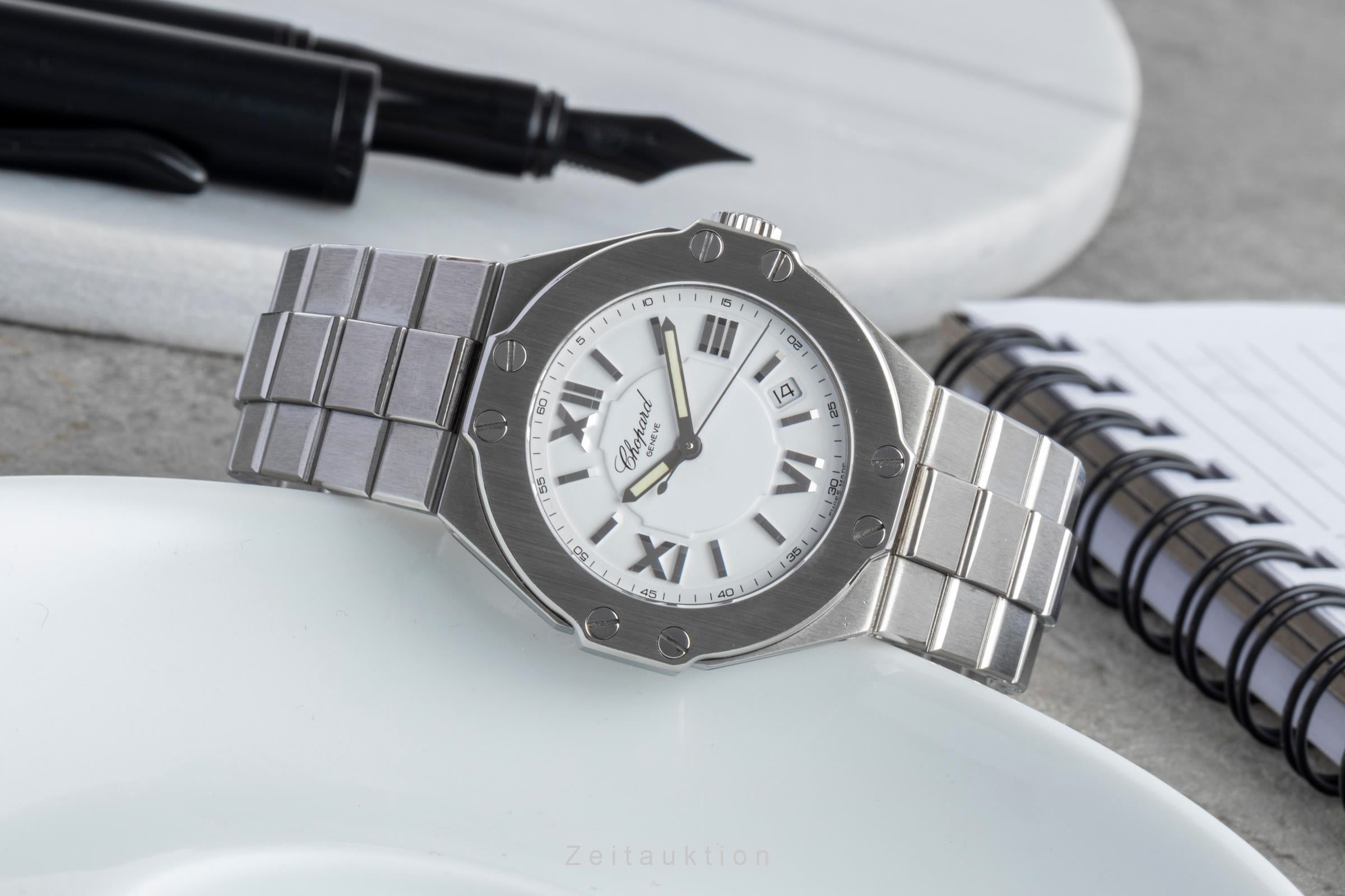 Chopard St. Moritz Stahl Quarz White Dial Damenuhr Ref. 8319 Klassiker  [2504175]