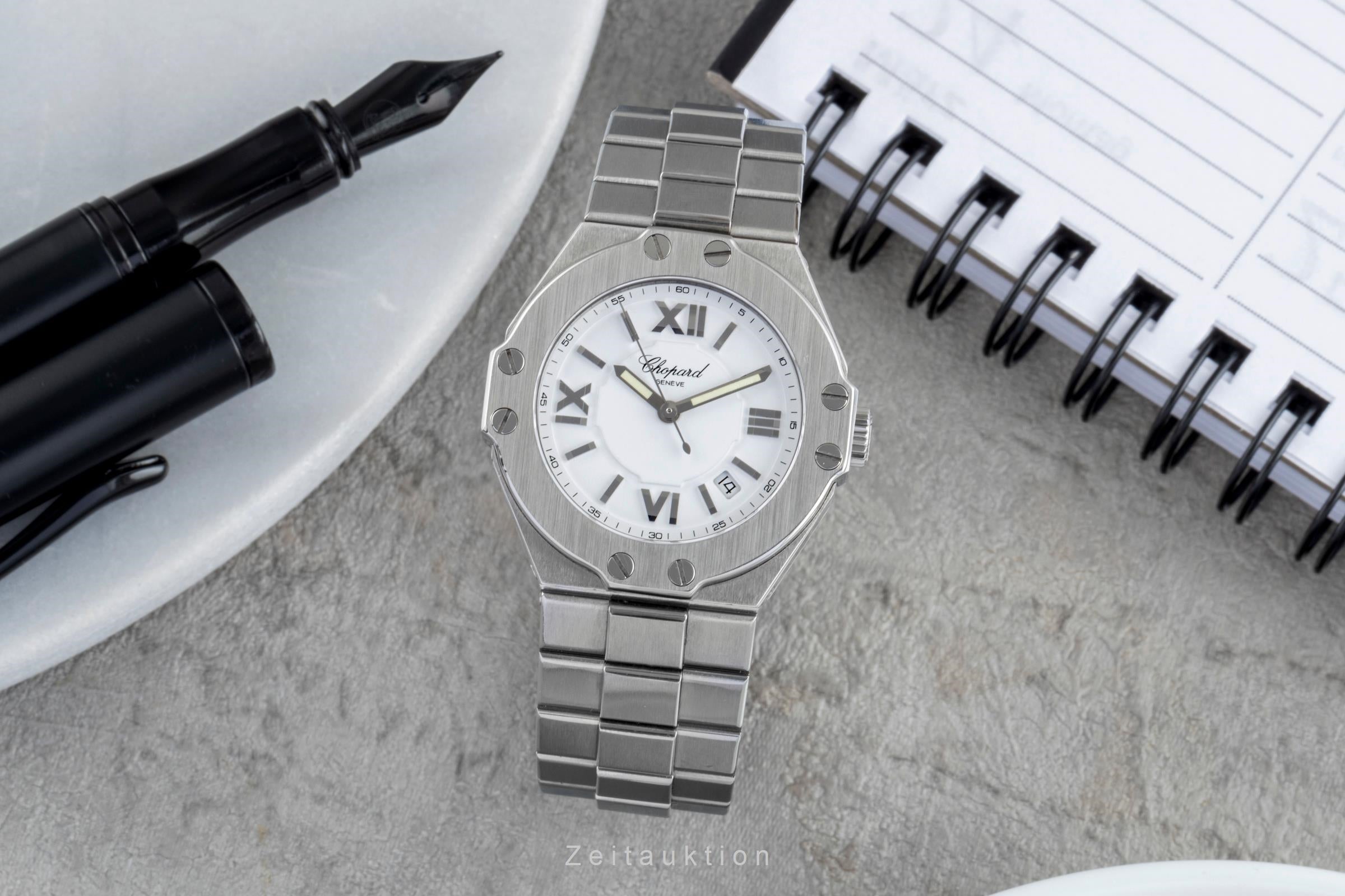 Chopard St. Moritz Stahl Quarz White Dial Damenuhr Ref. 8319 Klassiker  [2504175]