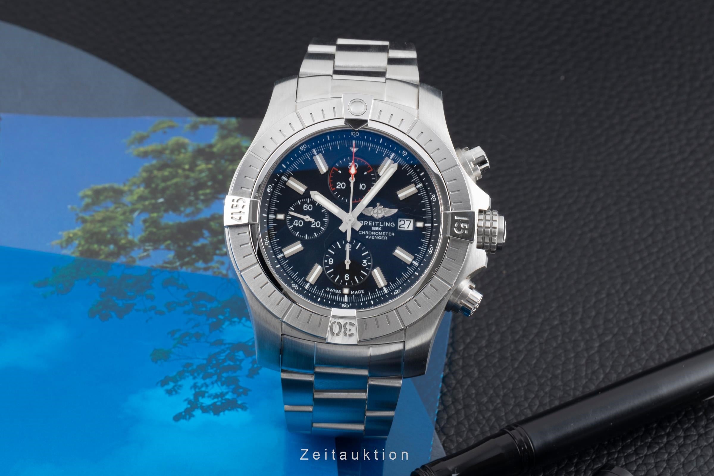 Breitling Super Avenger cronografo acciaio automatismo orologio da uomo A13375  [2504177]
