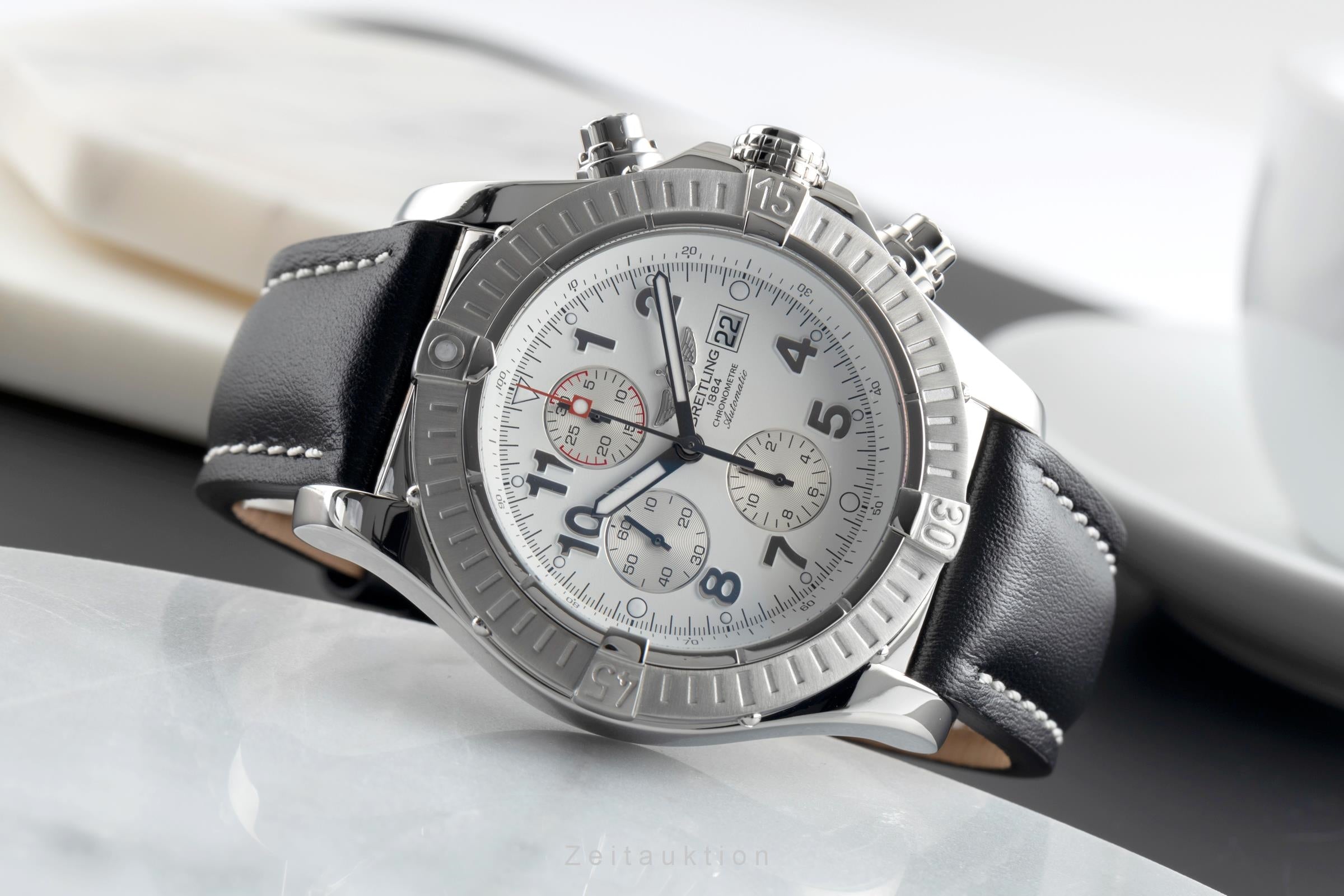 Breitling Super Avenger chronograph steel automatic Kal. B13 Ref