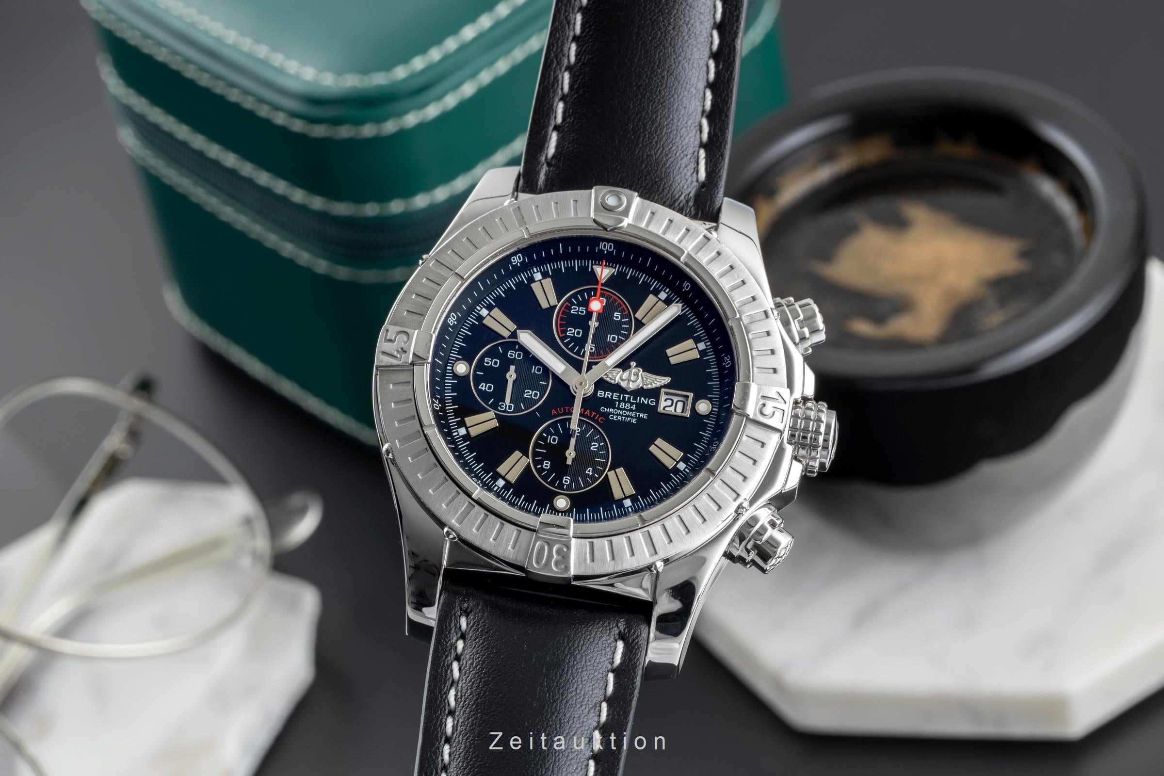 Breitling Super Avenger chronograph steel automatic Kal. B13 Ref