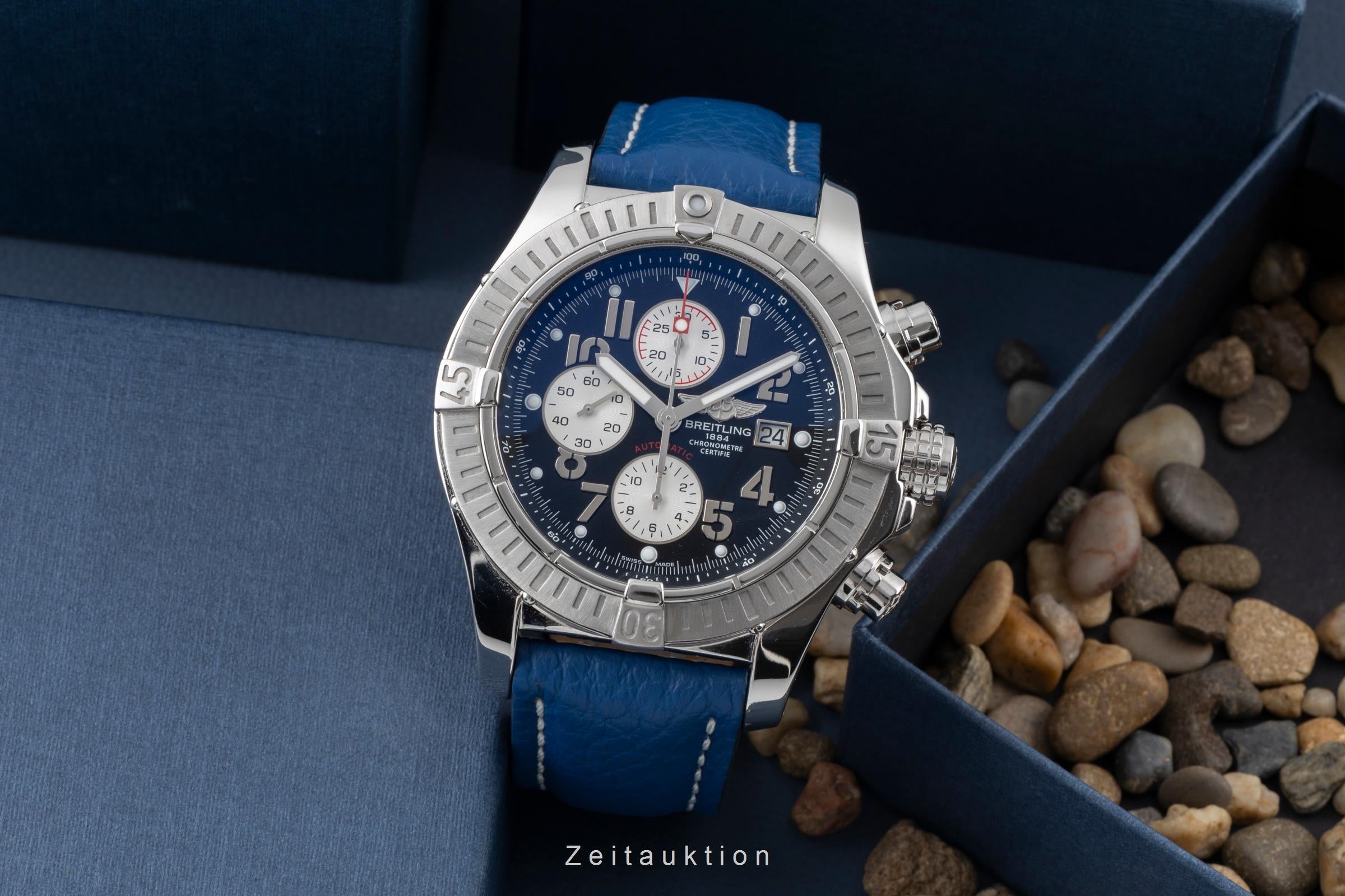 Breitling Super Avenger chronograph steel automatic Kal. B13 Ref