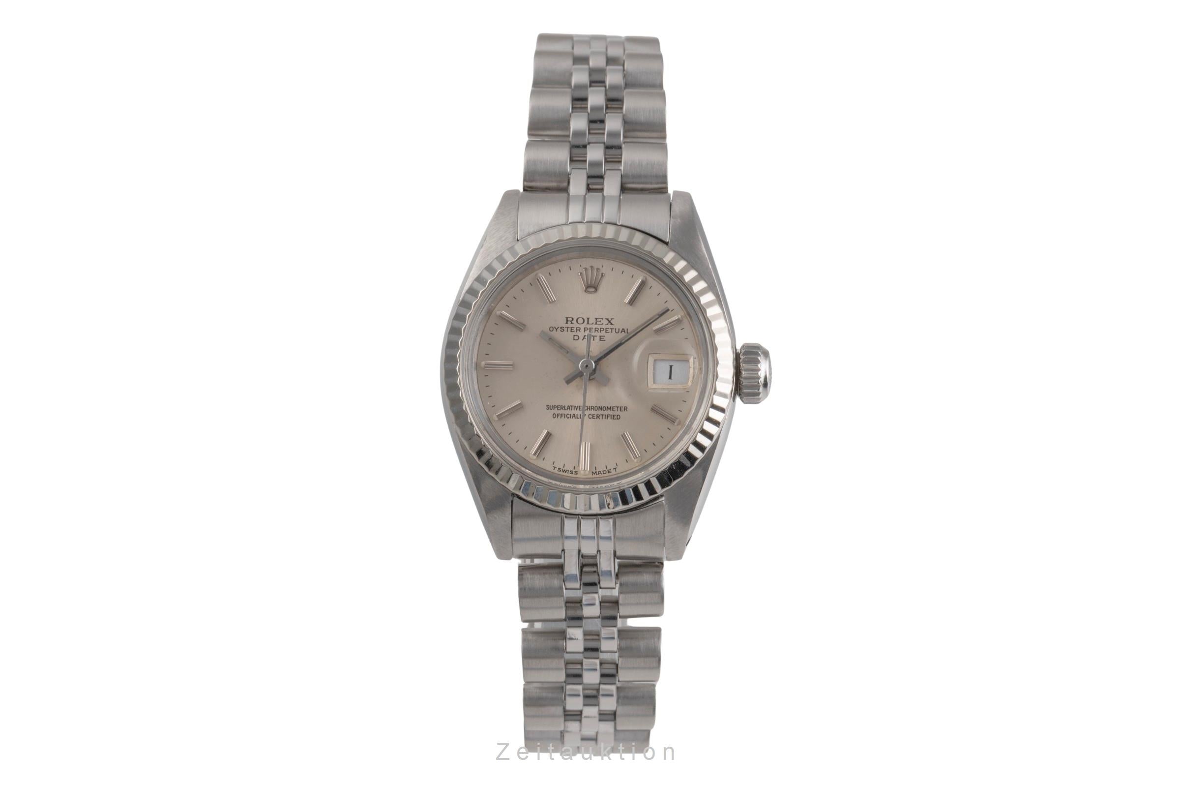 Rolex Date Stahl / Weissgold Automatik Silver Dial Damenuhr Ref. 6917  [2504195]