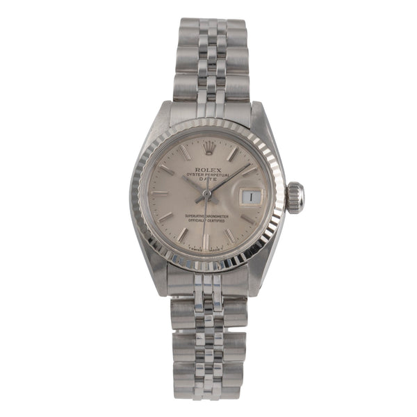 Rolex Date Stahl / Weissgold Automatik Silver Dial Damenuhr Ref. 6917  [2504195]