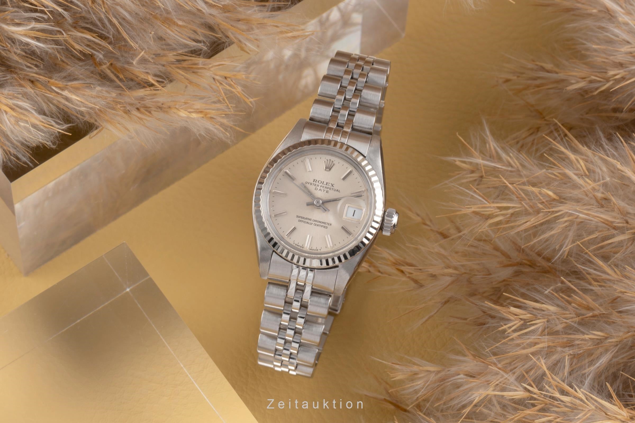 Rolex Date Stahl / Weissgold Automatik Silver Dial Damenuhr Ref. 6917  [2504195]