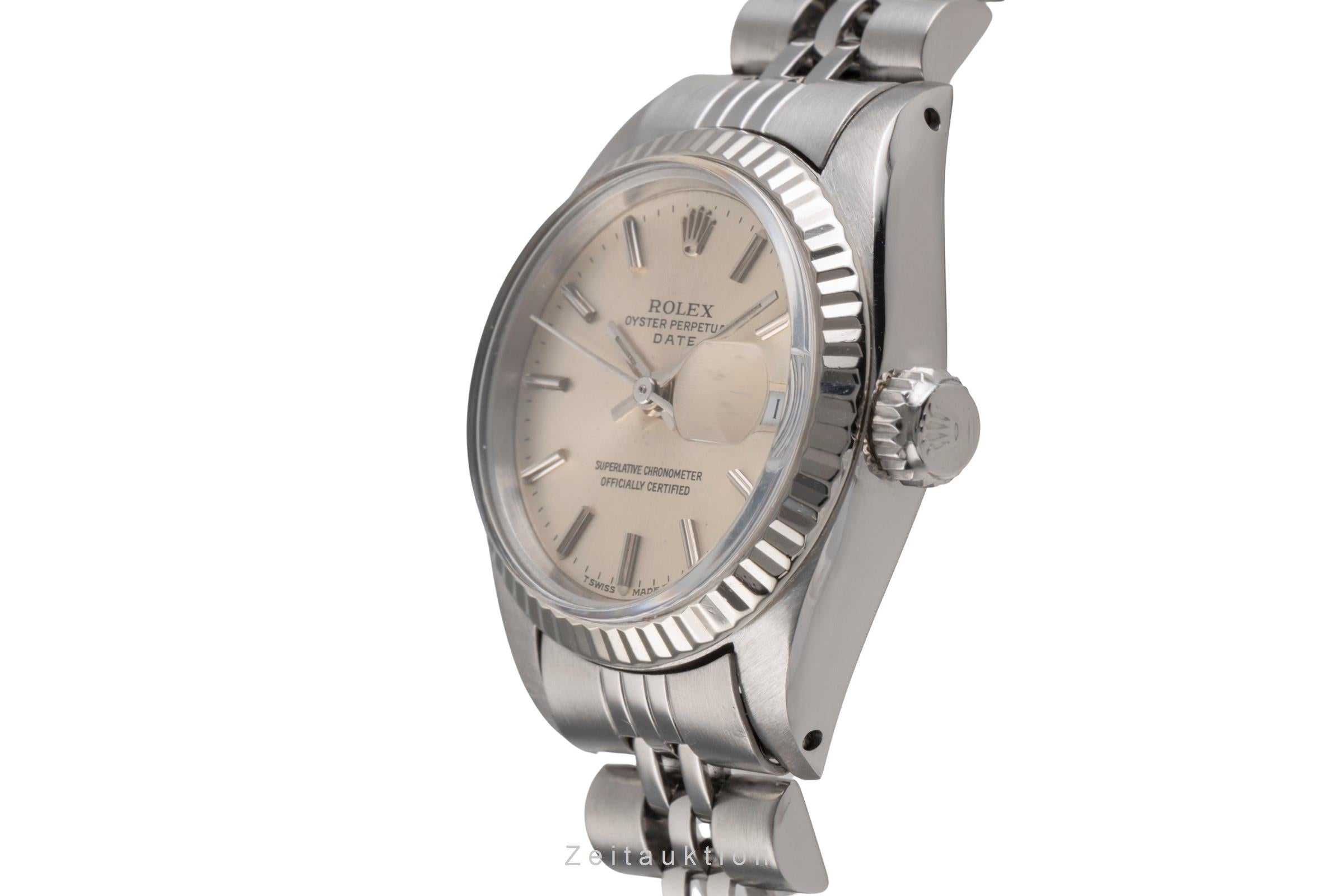 Rolex Date Stahl / Weissgold Automatik Silver Dial Damenuhr Ref. 6917  [2504195]