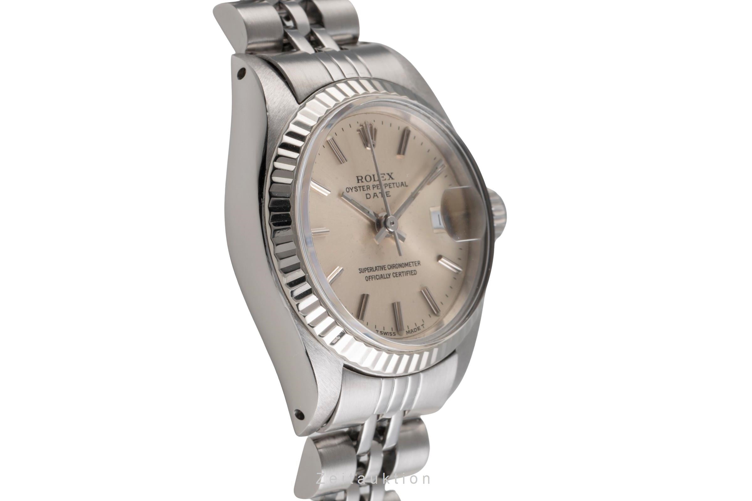 Rolex Date Stahl / Weissgold Automatik Silver Dial Damenuhr Ref. 6917  [2504195]