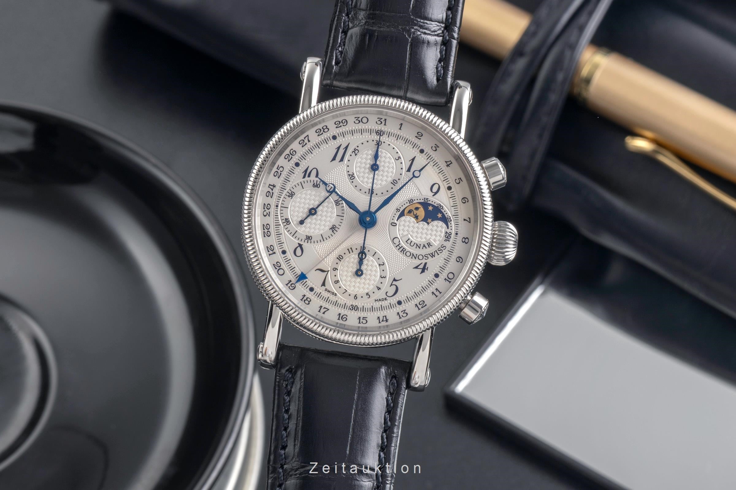 Chronoswiss Lunar chronograph steel automatic Kal. C. 755 Ref