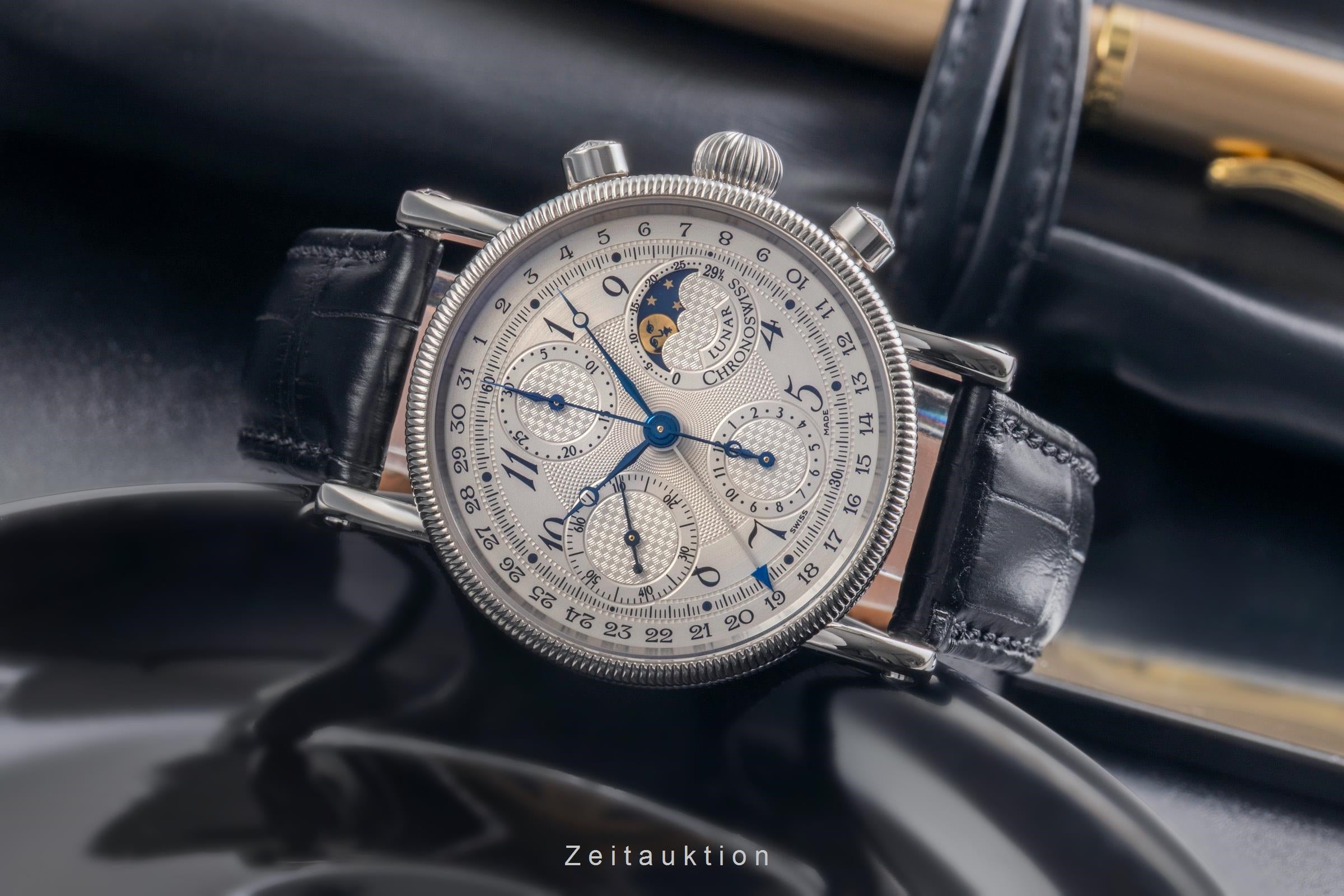 Chronoswiss Lunar chronographe acier automatique montre pour hommes CH7523L 	  [2504199]