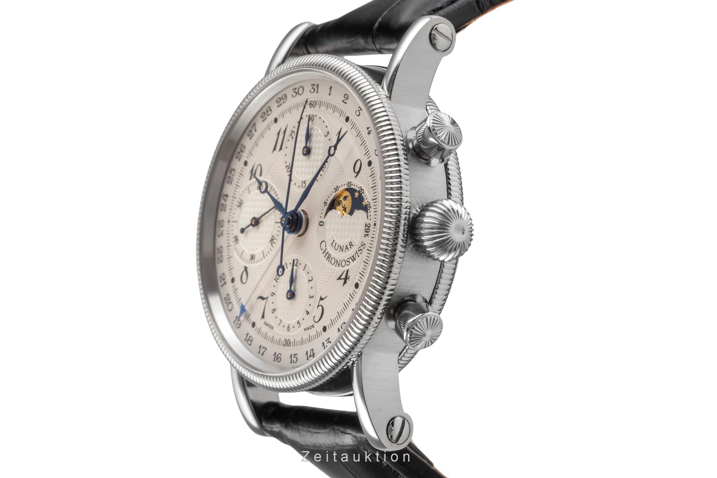 Chronoswiss Lunar chronographe acier automatique montre pour hommes CH7523L 	  [2504199]