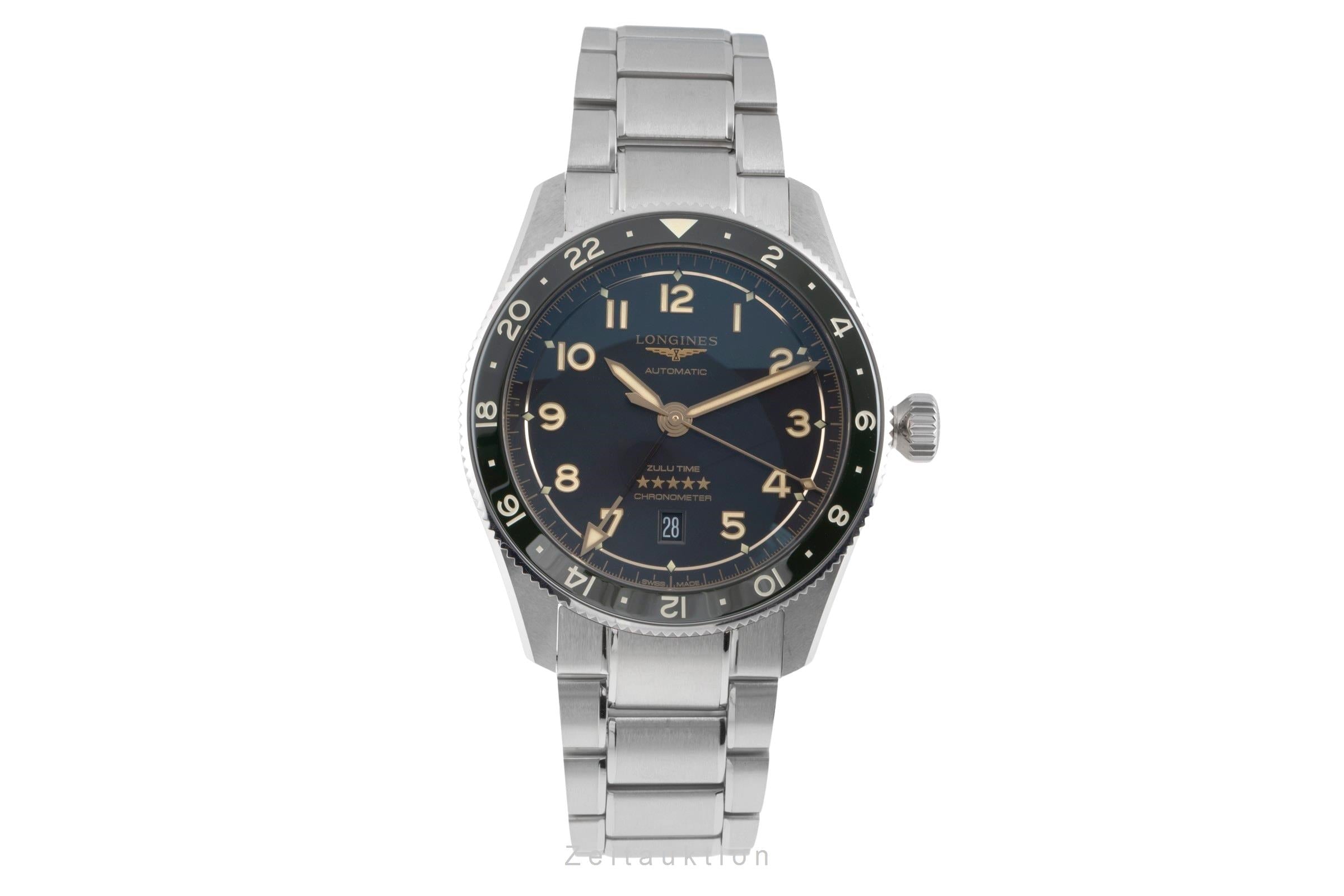 Longines Spirit Zulu Time GMT Stahl Automatik Ref. L3.812.4.63.2 B&P 2022 [2504200]