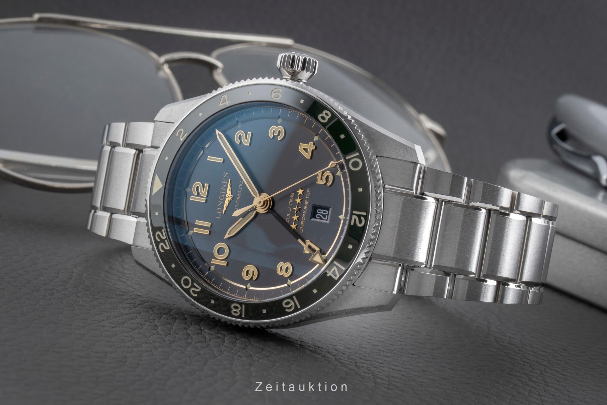 Longines Spirit Zulu Time GMT Stahl Automatik Ref. L3.812.4.63.2 B&P 2022 [2504200]