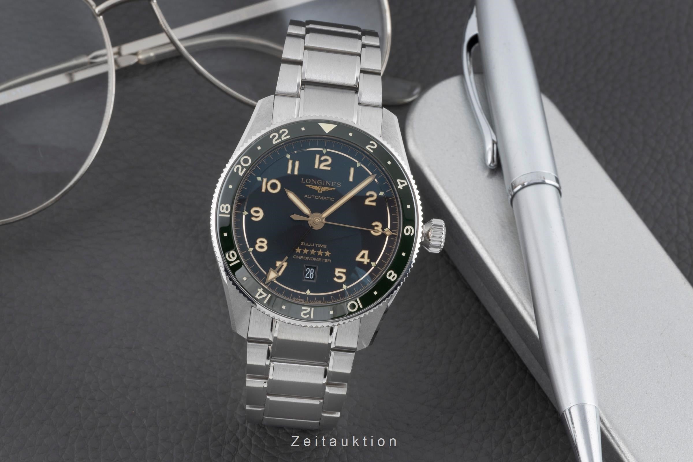 Longines Spirit Zulu Time GMT Stahl Automatik Ref. L3.812.4.63.2 B&P 2022 [2504200]