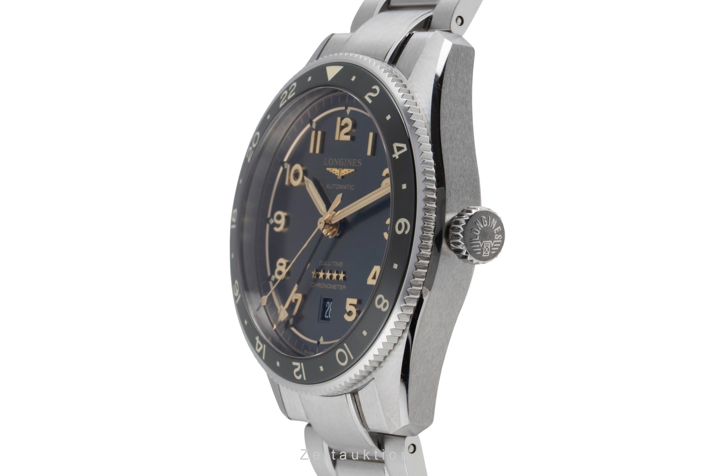 Longines Spirit Zulu Time GMT Stahl Automatik Ref. L3.812.4.63.2 B&P 2022 [2504200]