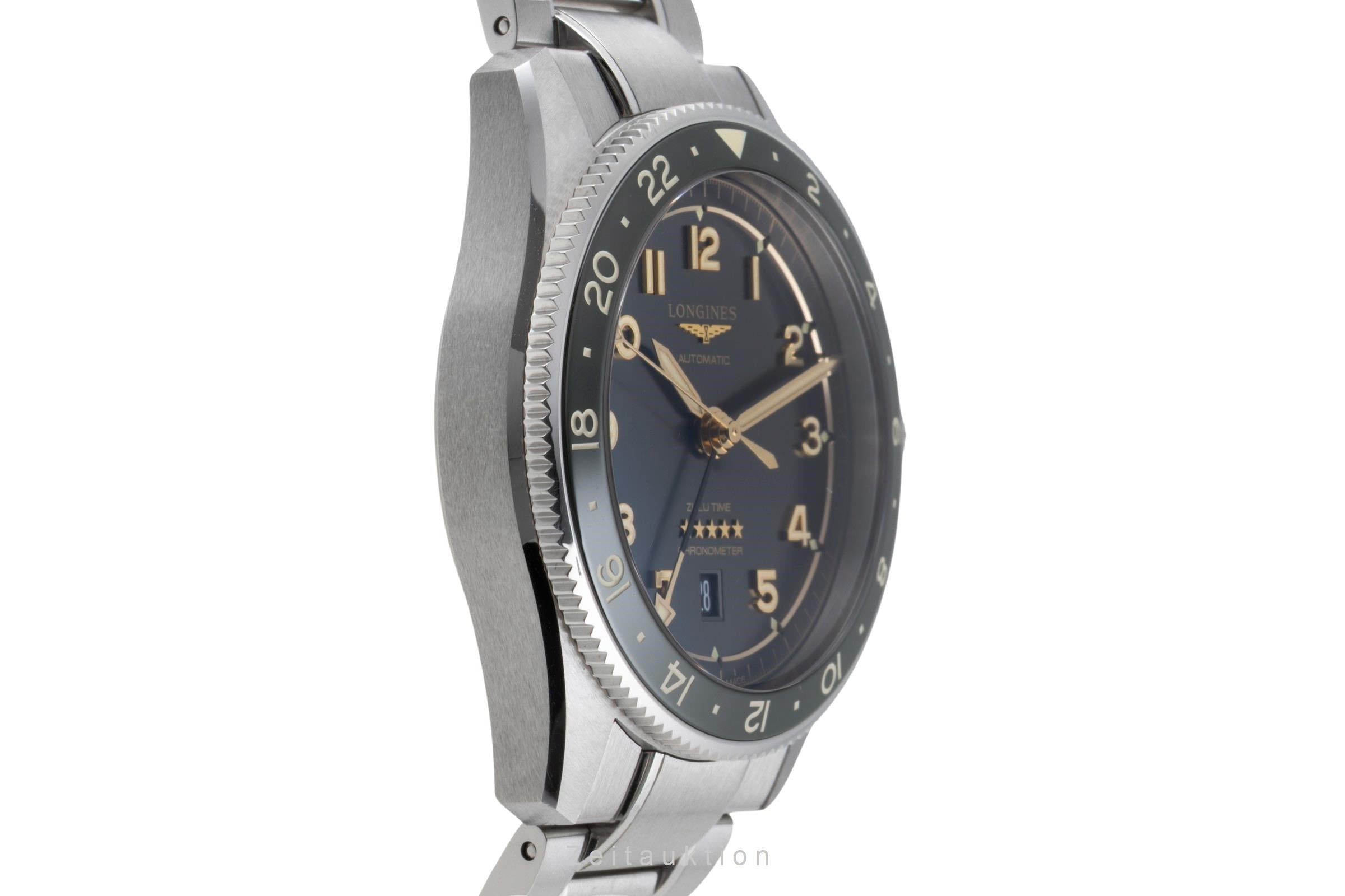 Longines Spirit Zulu Time GMT Stahl Automatik Ref. L3.812.4.63.2 B&P 2022 [2504200]