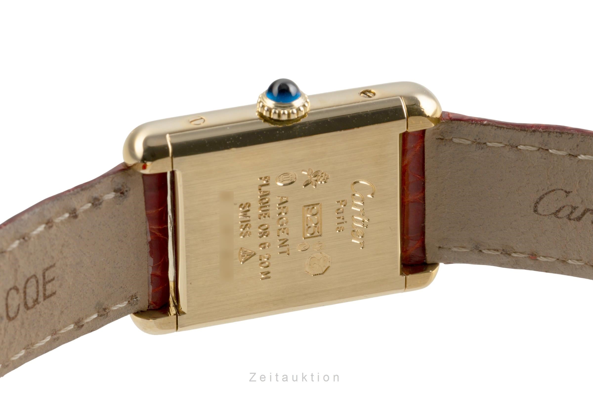 Cartier Tank argent doré à remontage manuel montre pour femmes 3  [2504215]