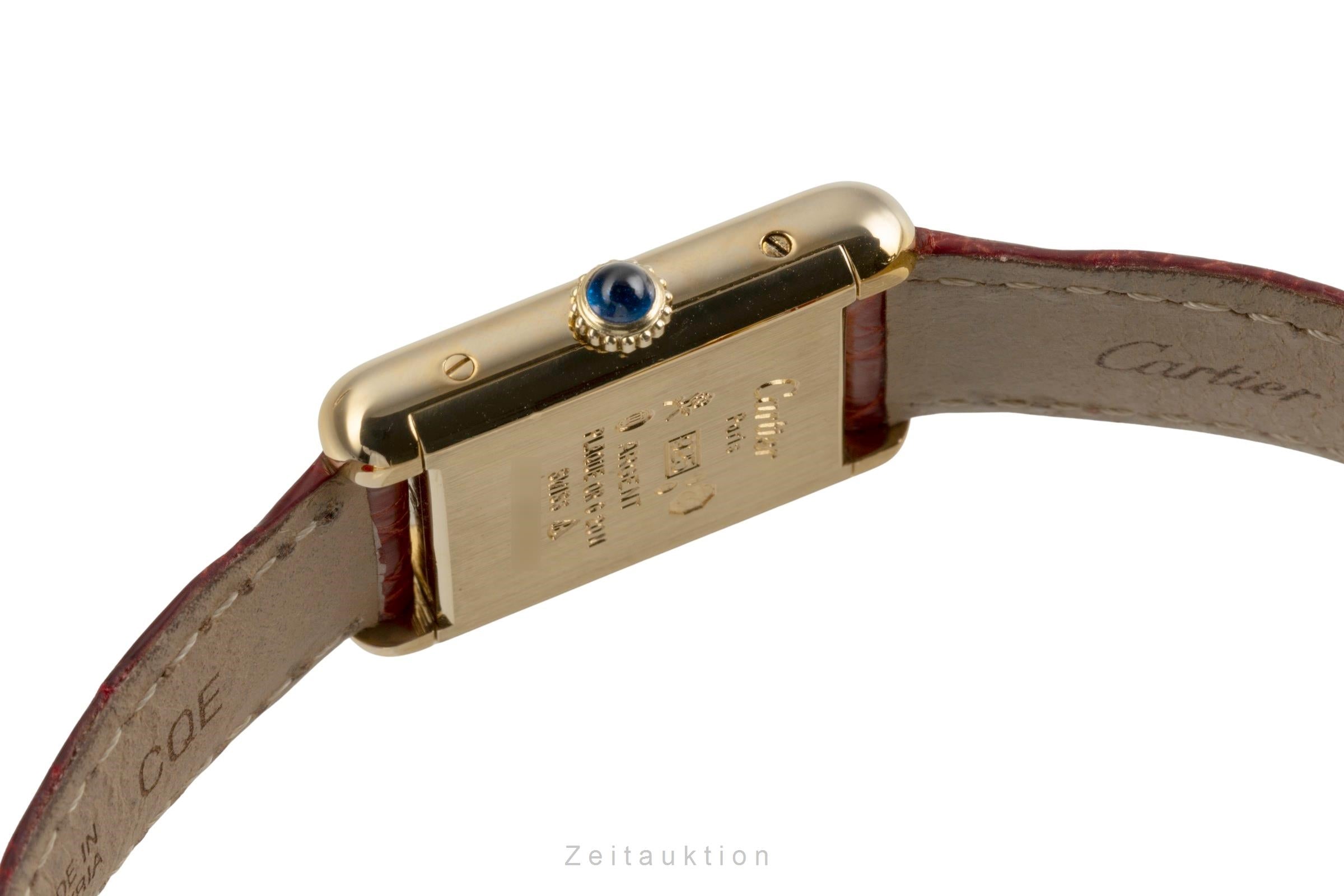 Cartier Tank argent doré à remontage manuel montre pour femmes 3  [2504215]