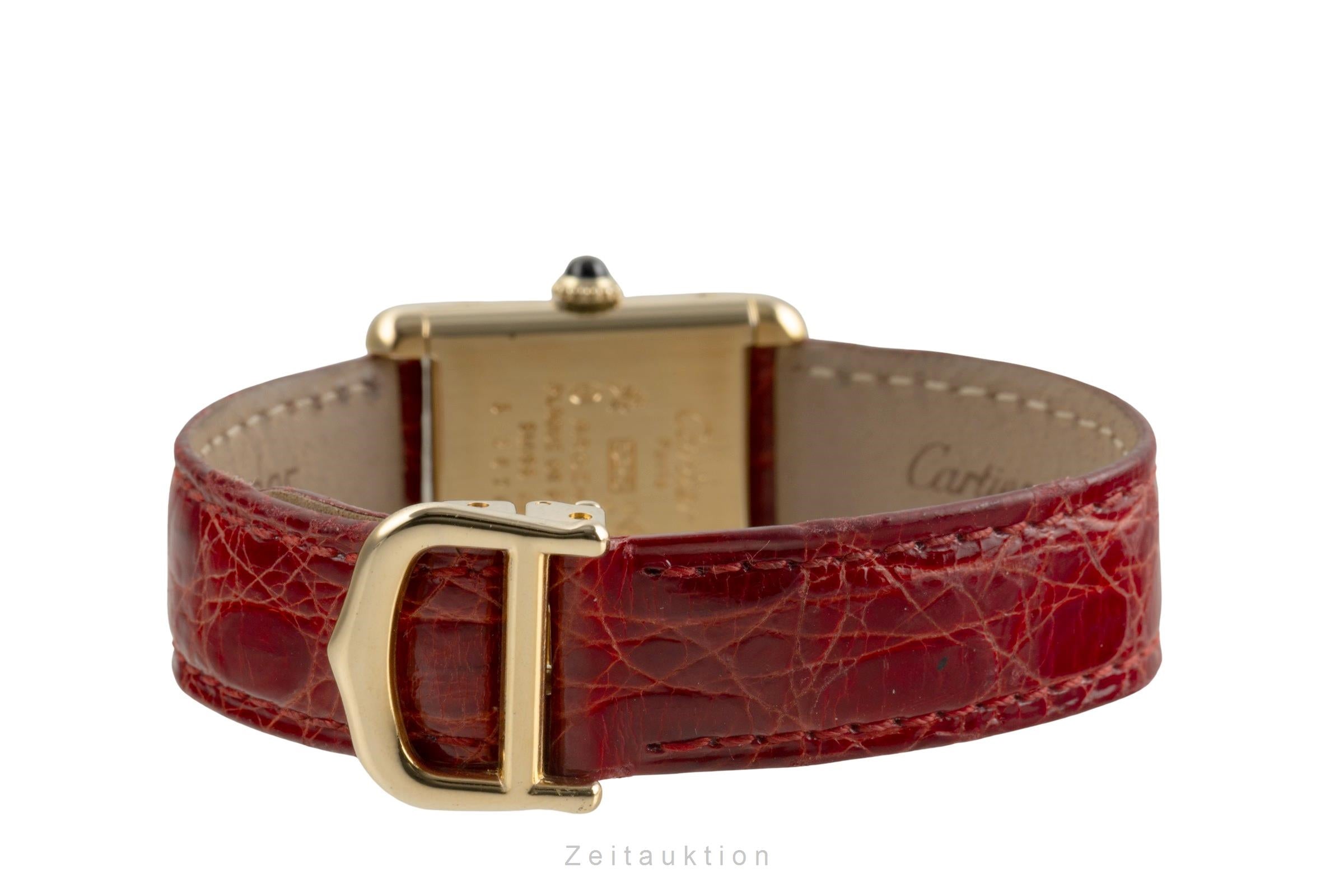 Cartier Tank argent doré à remontage manuel montre pour femmes 3  [2504215]