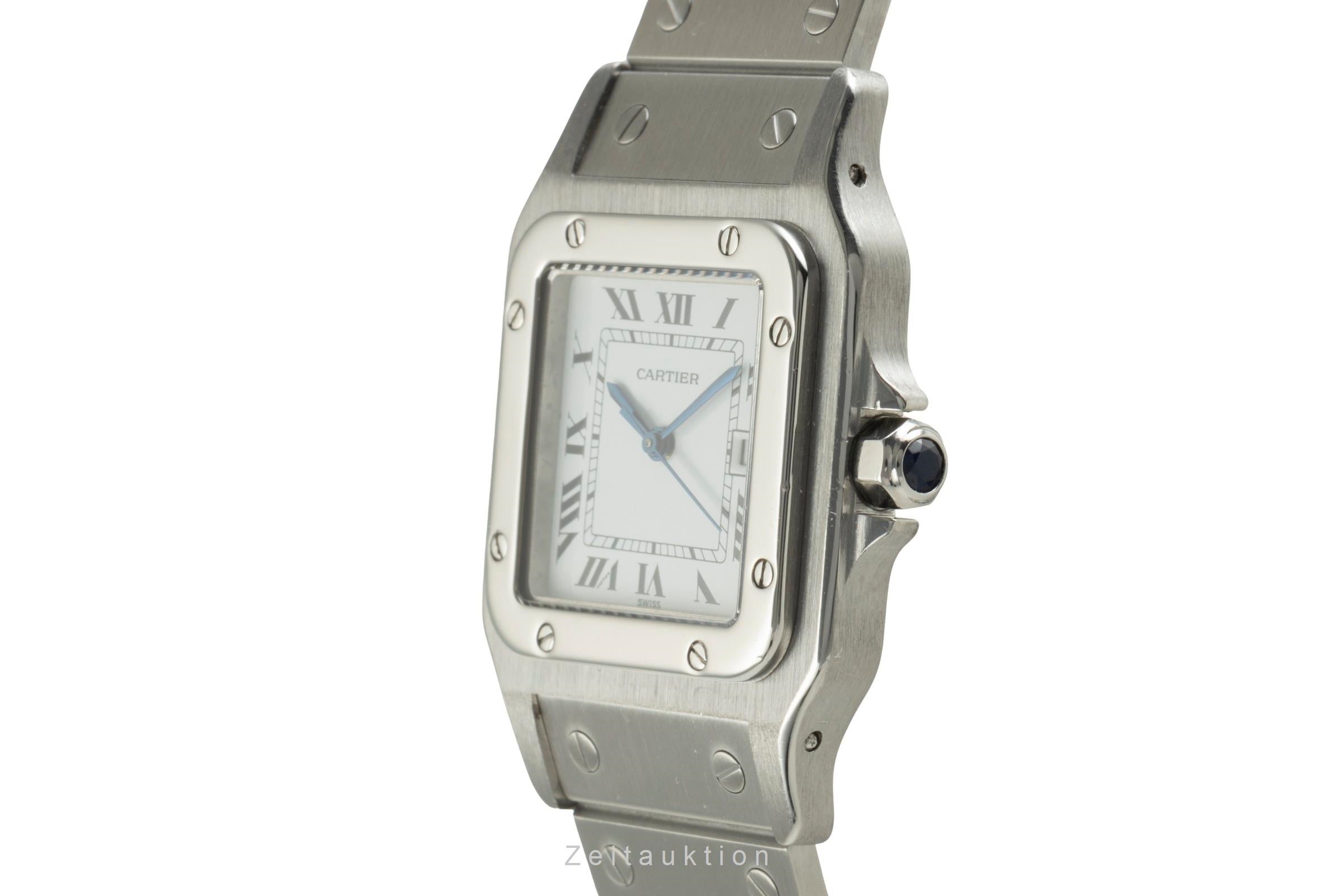 Cartier Santos Carrée GM "White Roman" Edelstahl Automatik Herrenuhr Ref. 2960  [2504220]