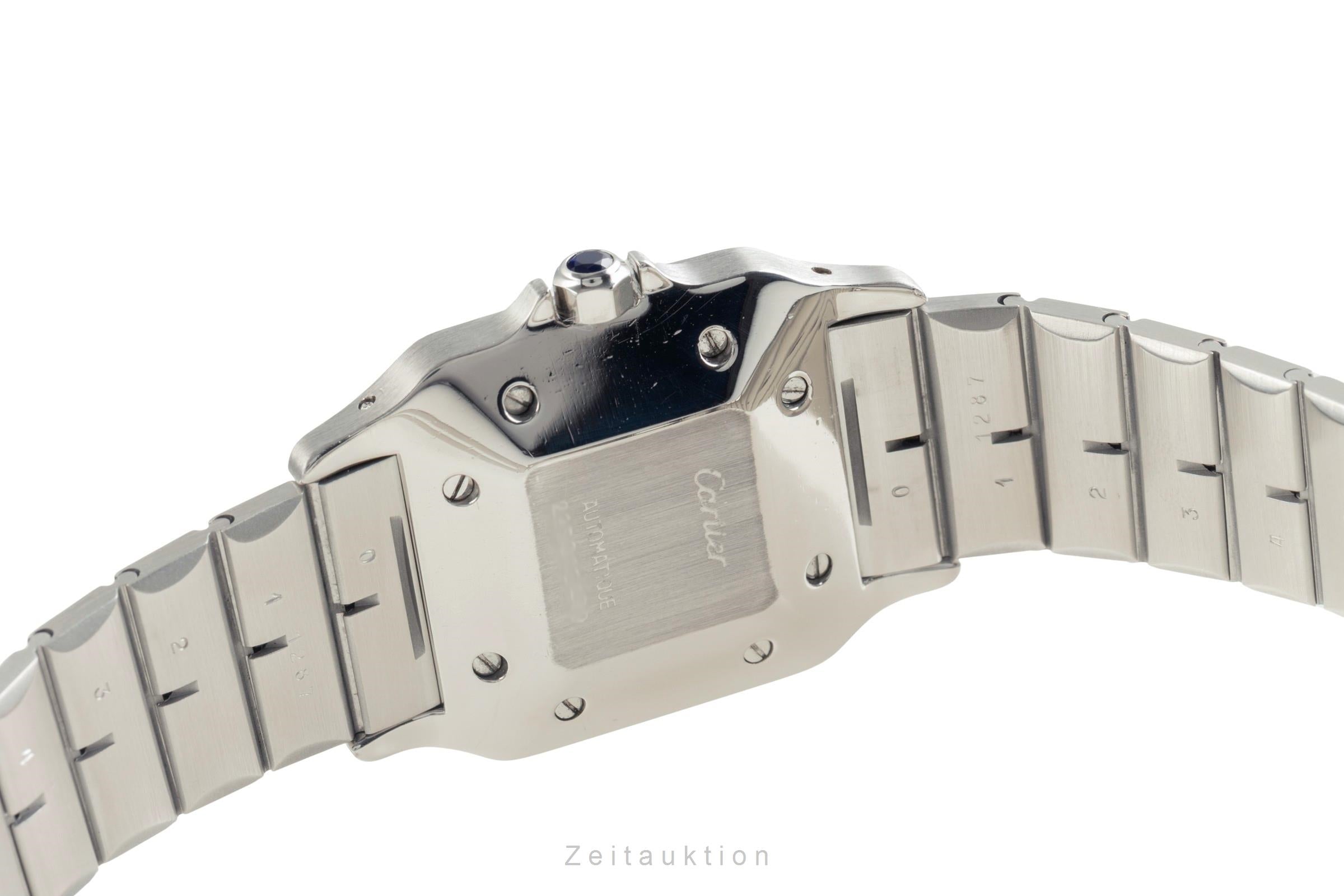 Cartier Santos Carrée GM "White Roman" Edelstahl Automatik Herrenuhr Ref. 2960  [2504220]