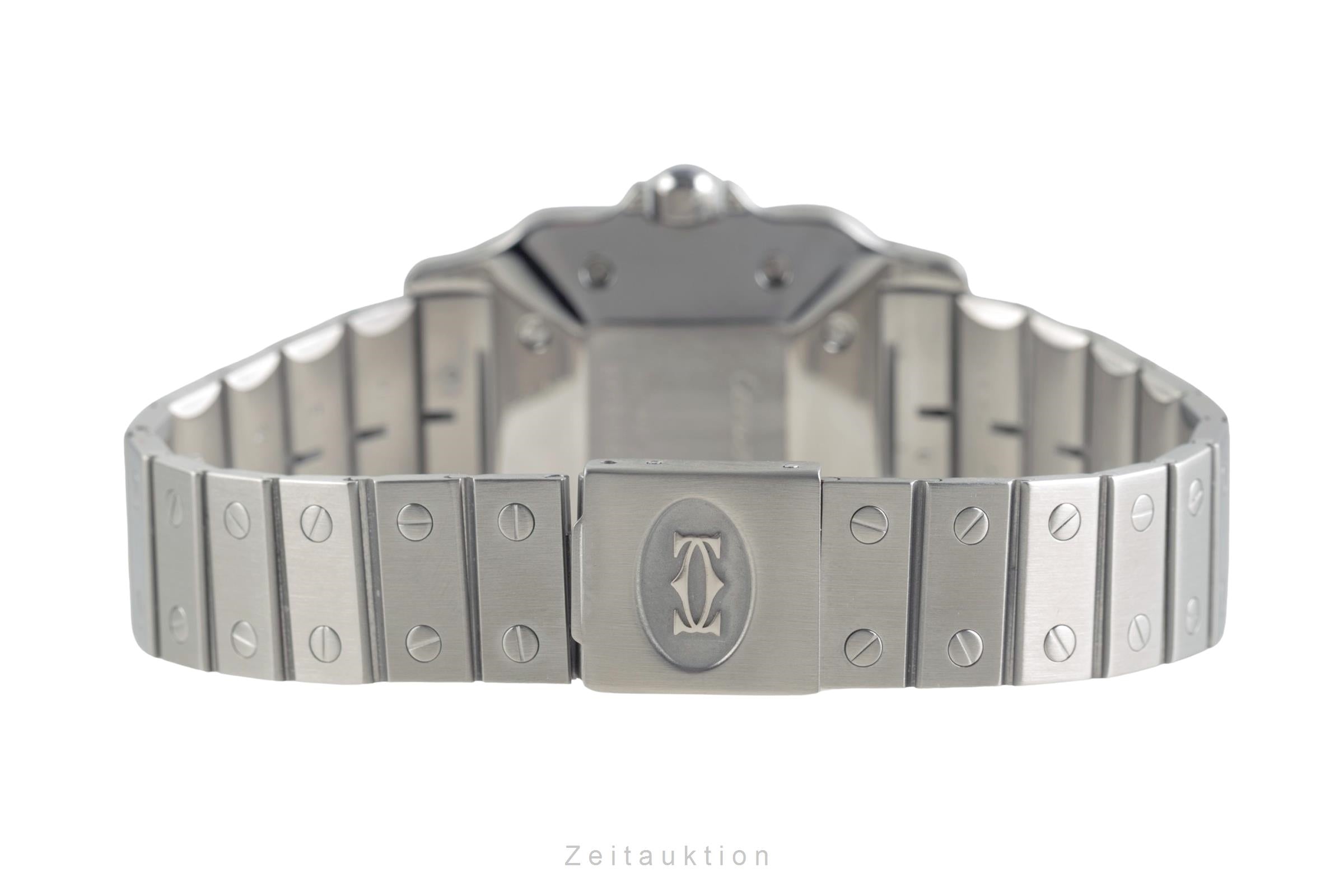 Cartier Santos Carrée GM "White Roman" Edelstahl Automatik Herrenuhr Ref. 2960  [2504220]