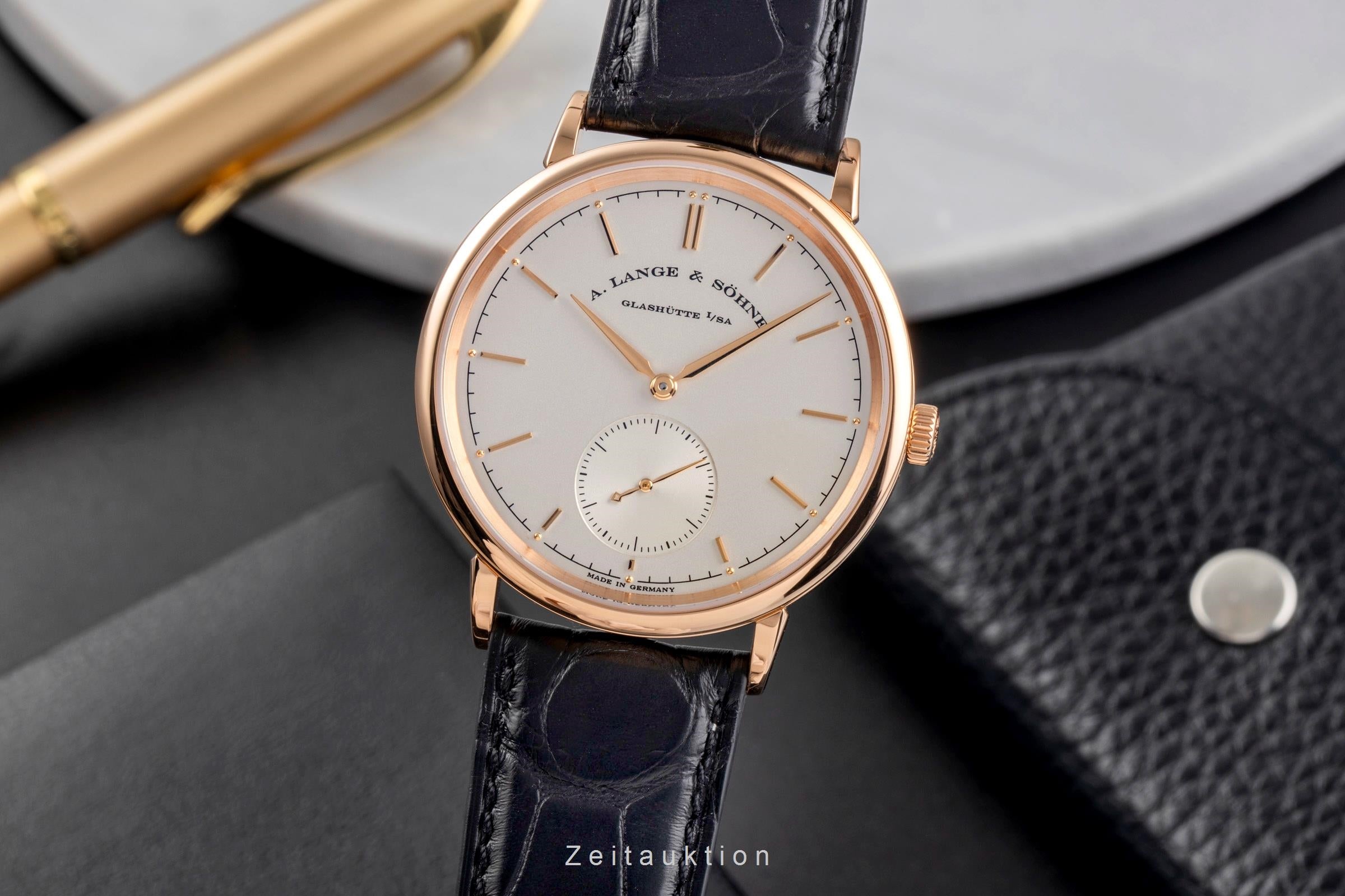 A. Lange & Söhne Saxonia oro rosado de 18 quilates automático reloj para caballeros 380.032  [2504221]