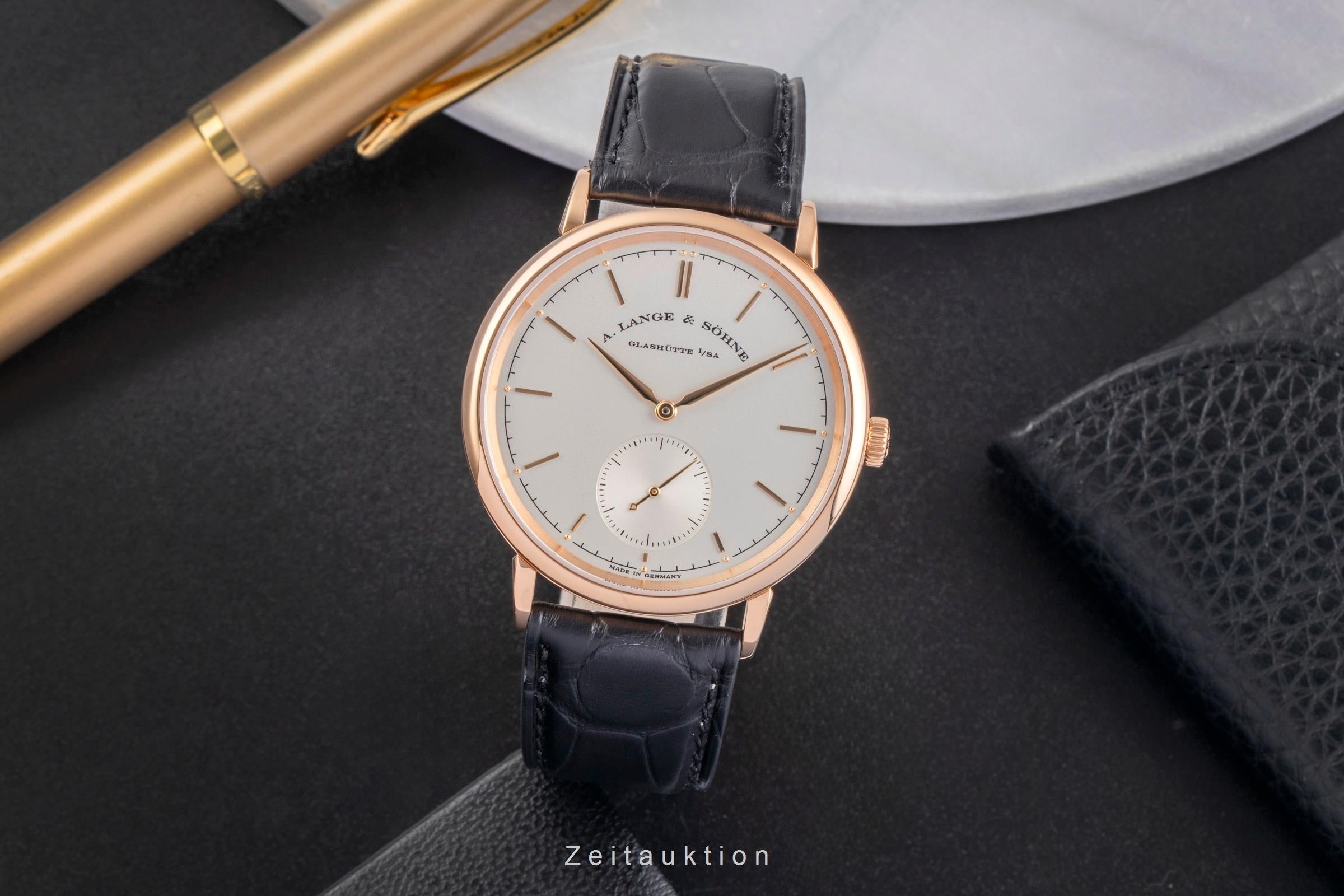 A. Lange & Söhne Saxonia oro rosado de 18 quilates automático reloj para caballeros 380.032  [2504221]