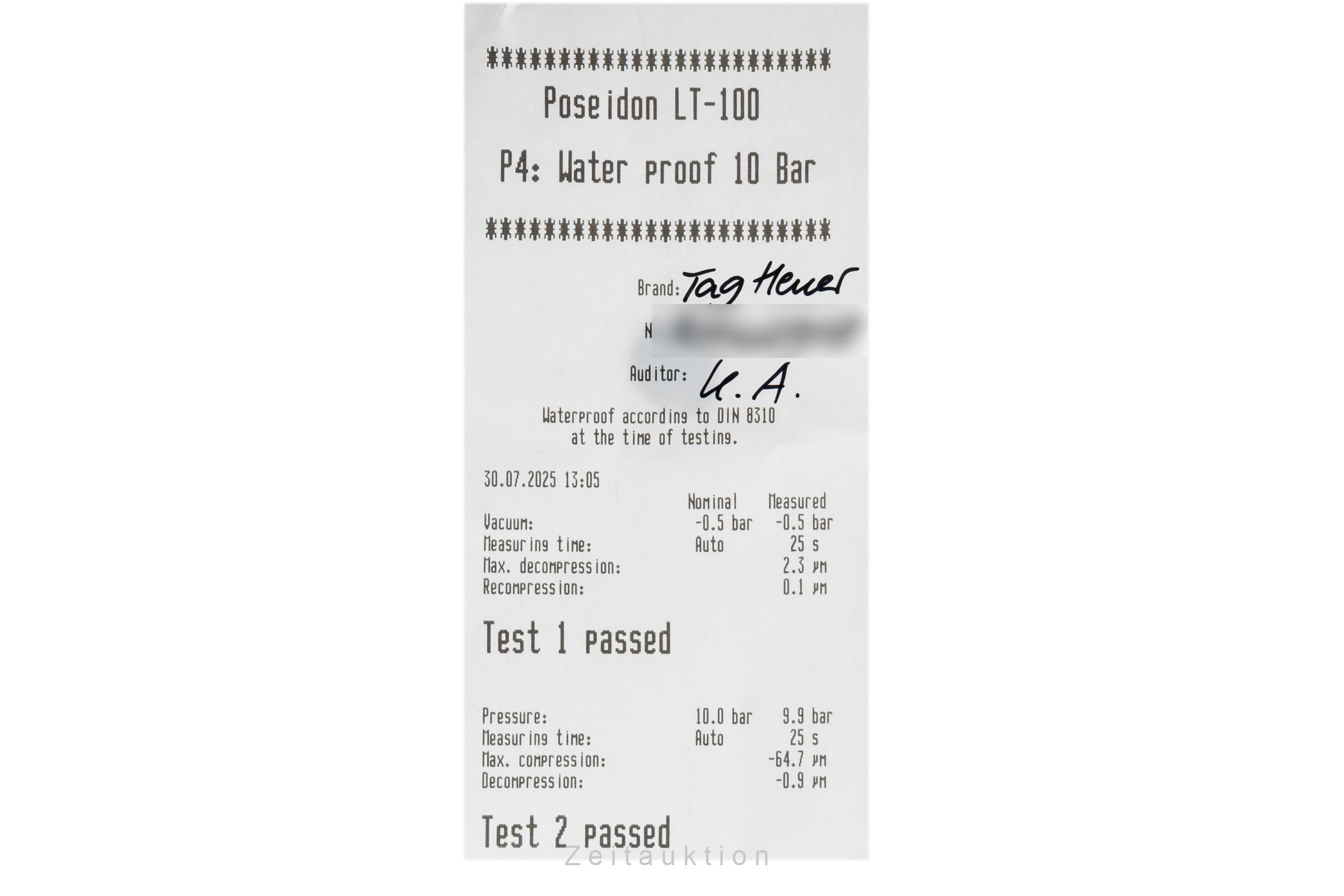 Tag Heuer Carrera acier automatique montre pour hommes WAR211A  [2504231]