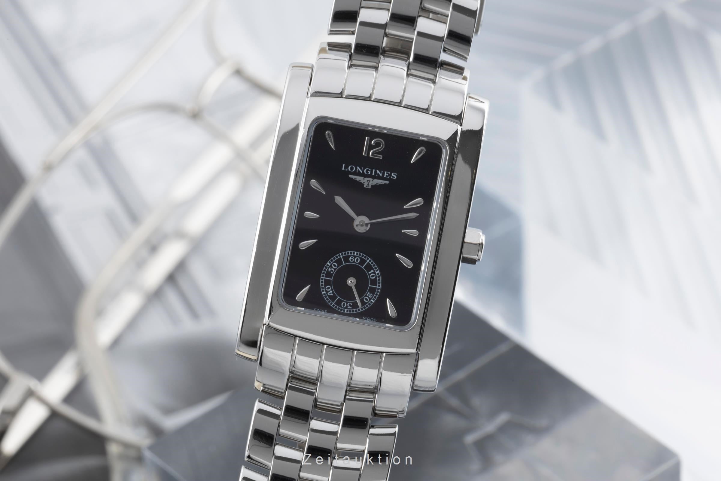 Longines Dolce Vita Black Dial Edelstahl Quarz Damenuhr Ref. L5.502.4 Klassiker [2504233]