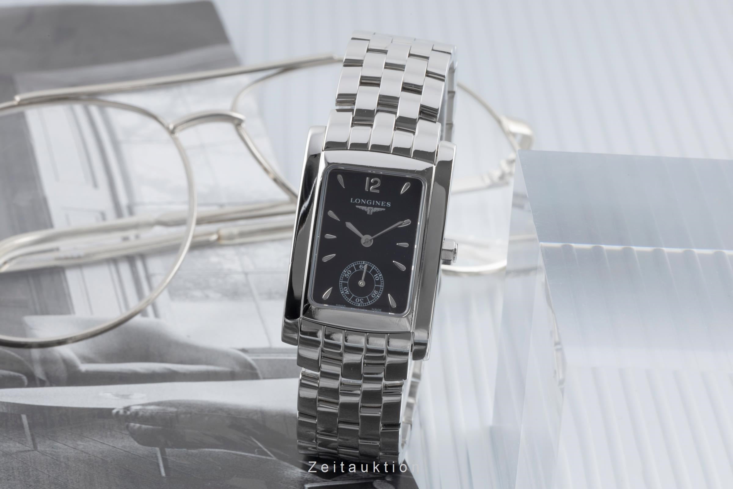 Longines Dolce Vita Black Dial Edelstahl Quarz Damenuhr Ref. L5.502.4 Klassiker [2504233]