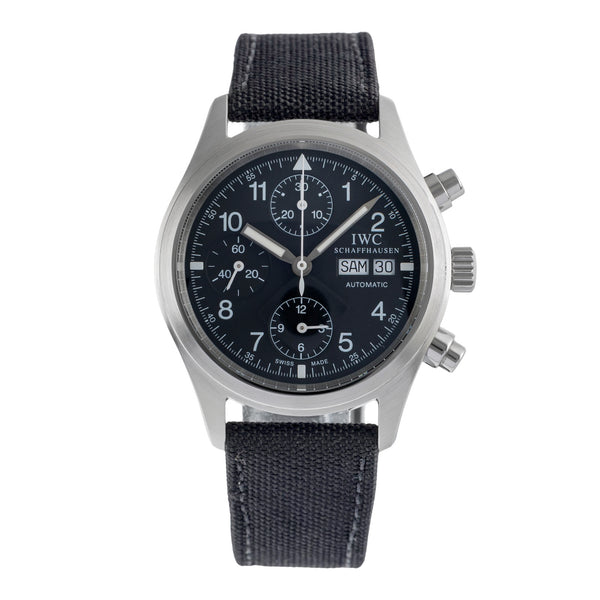 IWC Fliegerchronograph chronographe acier automatique montre pour hommes IW370601  [2504244]