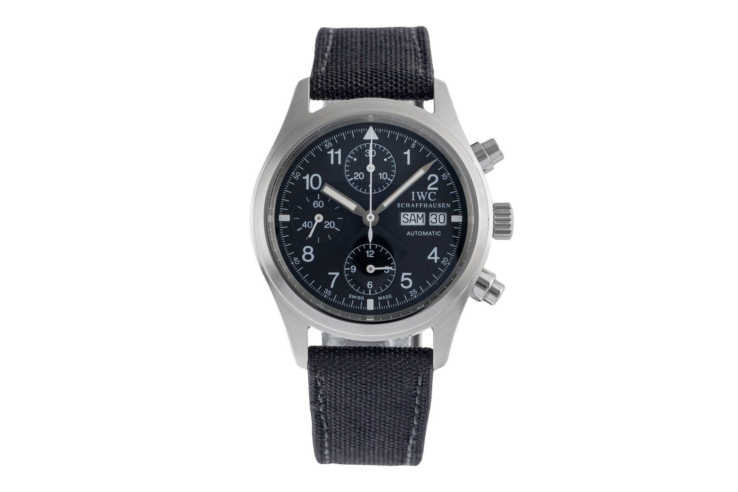 IWC Fliegerchronograph chronographe acier automatique montre pour hommes IW370601  [2504244]