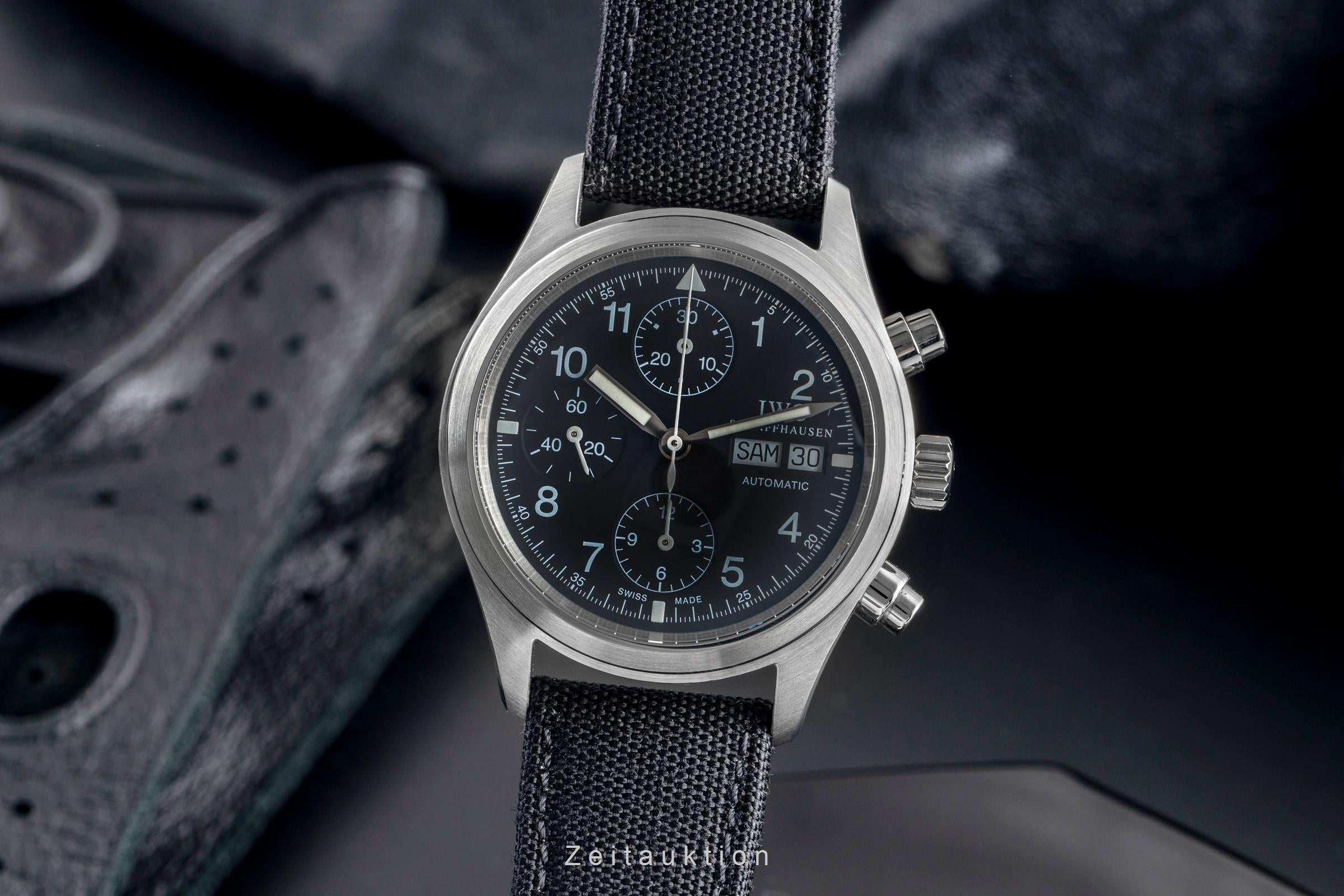 IWC Fliegerchronograph chronographe acier automatique montre pour hommes IW370601  [2504244]