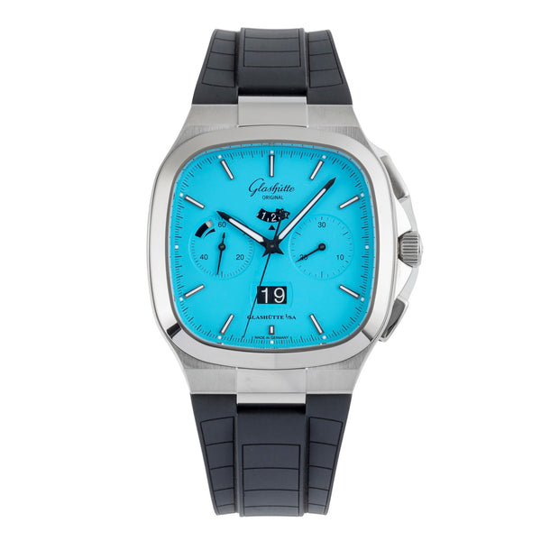 Glashütte Seventies chronographe acier automatique montre pour hommes 1-37-02-10-02-63 Limited  [2504258]