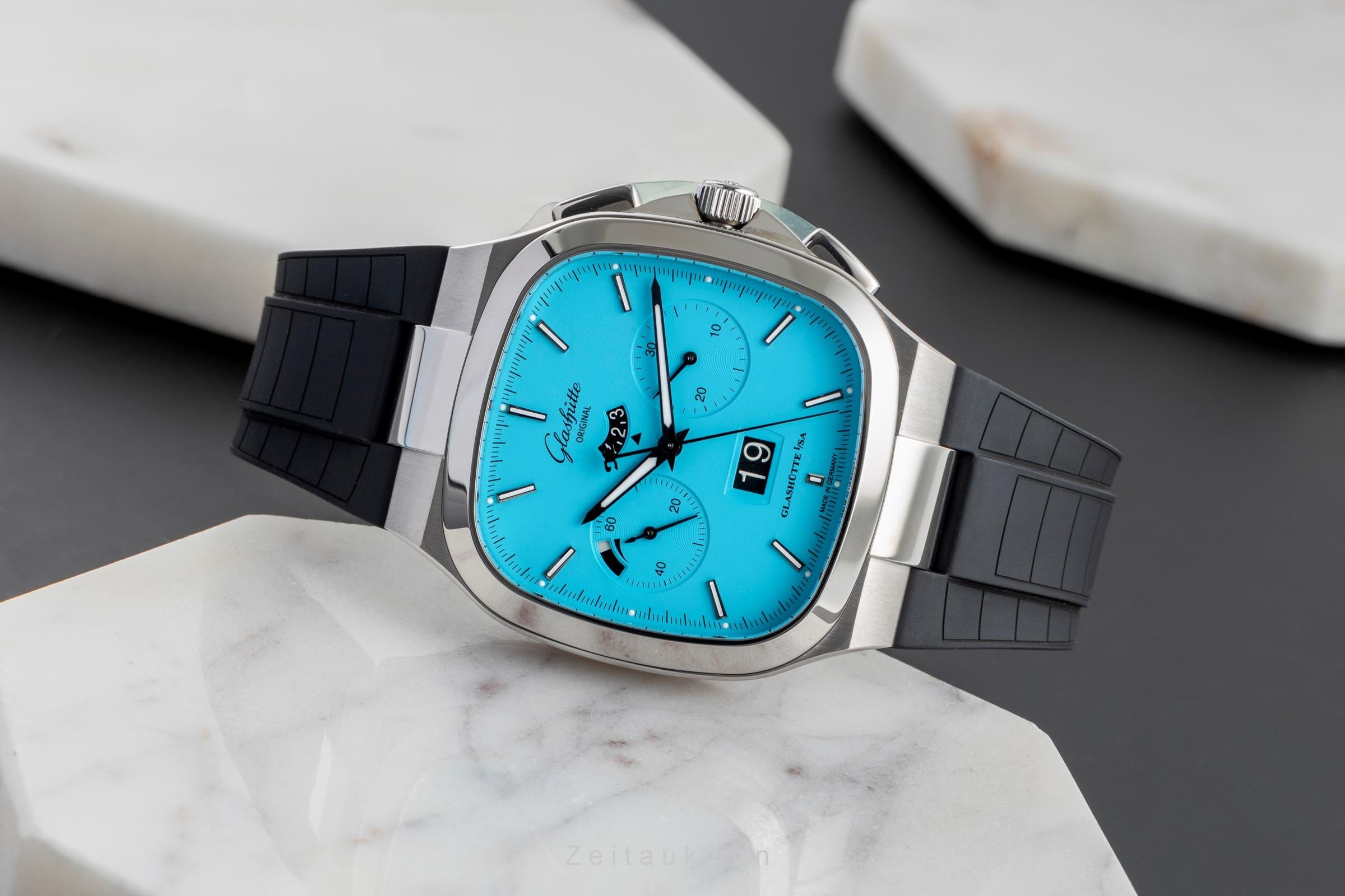 Glashütte Seventies chronographe acier automatique montre pour hommes 1-37-02-10-02-63 Limited  [2504258]