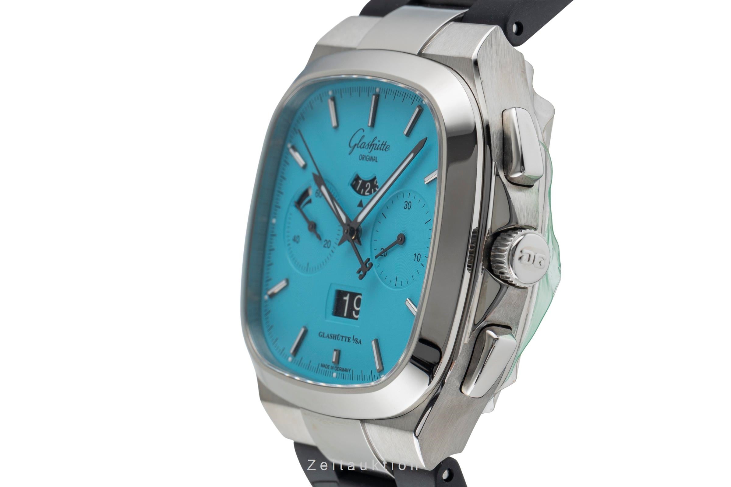 Glashütte Seventies chronographe acier automatique montre pour hommes 1-37-02-10-02-63 Limited  [2504258]