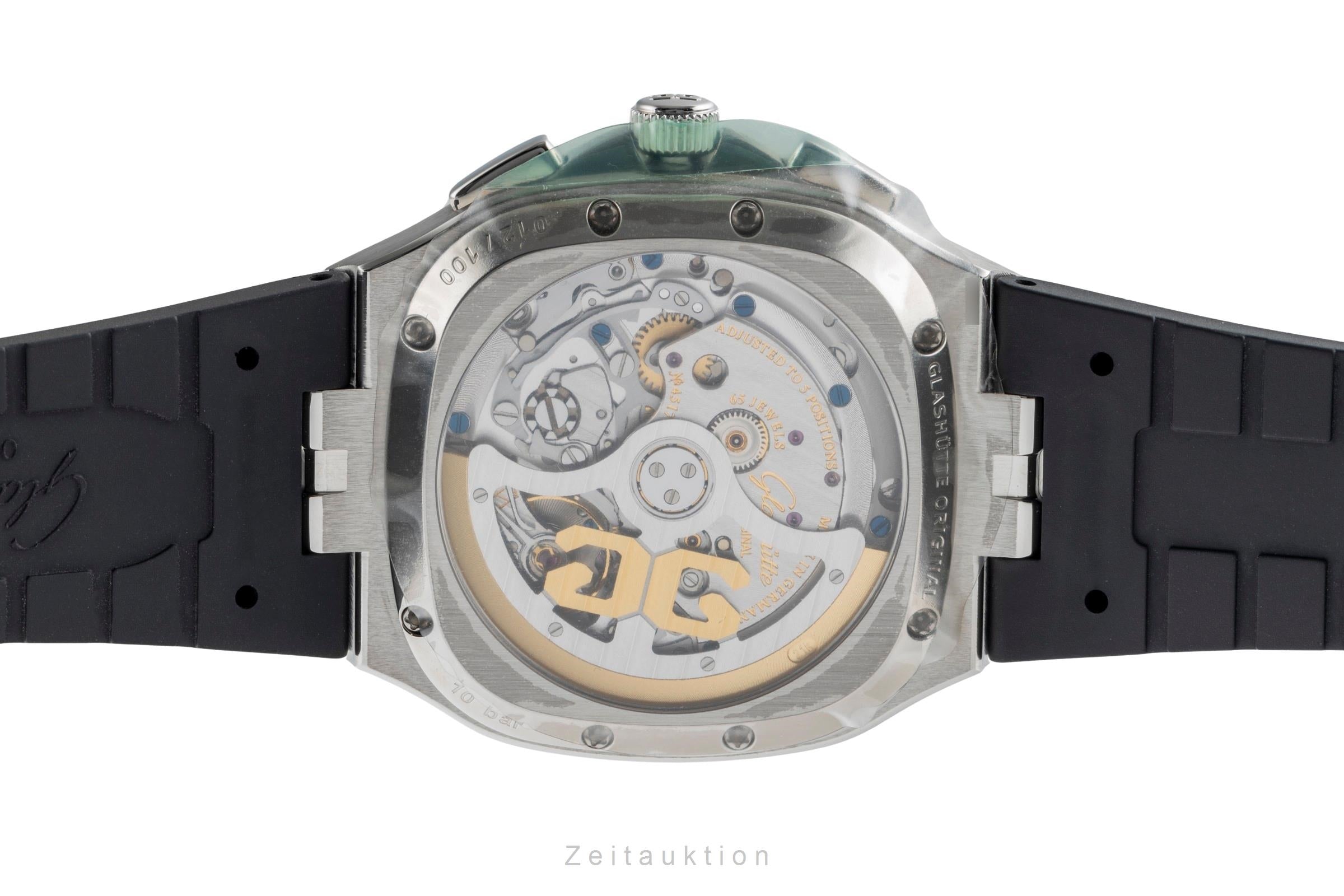 Glashütte Seventies chronographe acier automatique montre pour hommes 1-37-02-10-02-63 Limited  [2504258]