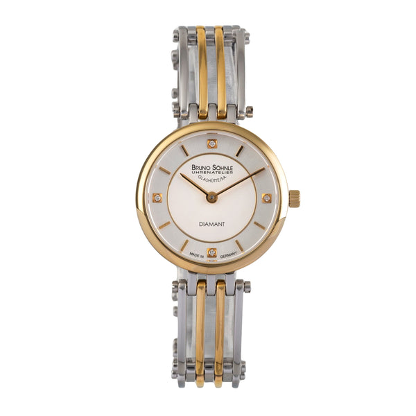 Bruno Söhnle Glashütte Latina II acero / banado en oro cuarzo reloj para damas  17-23103-242  [2504259]
