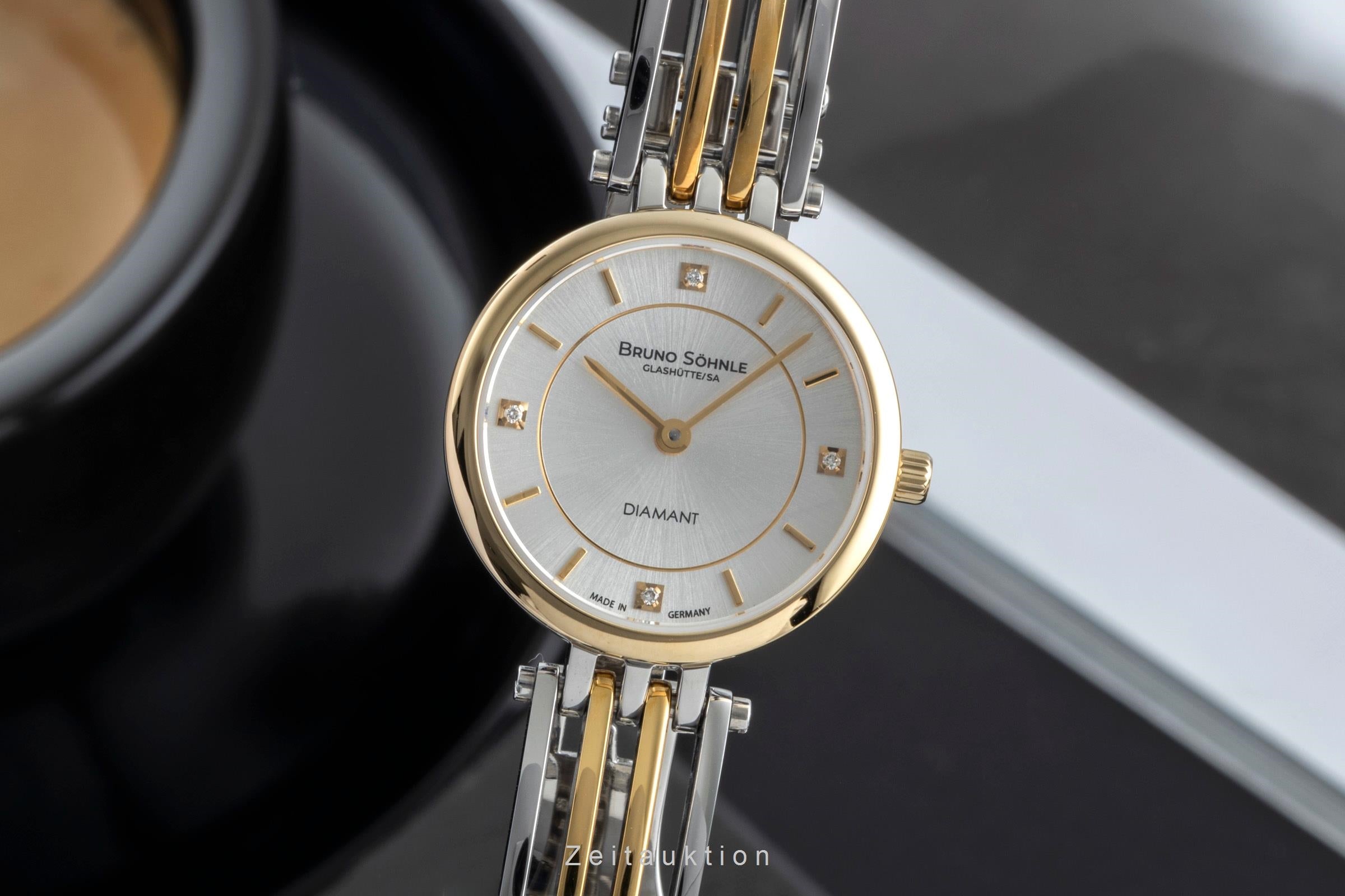 Bruno Söhnle Glashütte Latina II gilt / steel quartz Ref. 17-23103