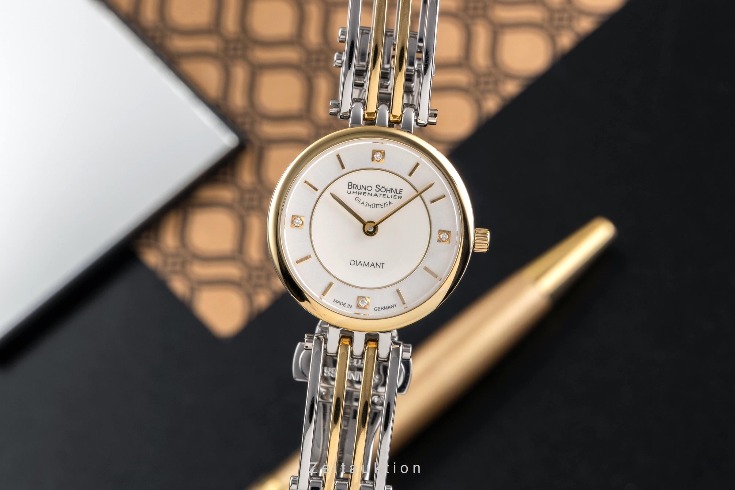 Bruno Söhnle Glashütte Latina II acero / banado en oro cuarzo reloj para damas  17-23103-242  [2504259]