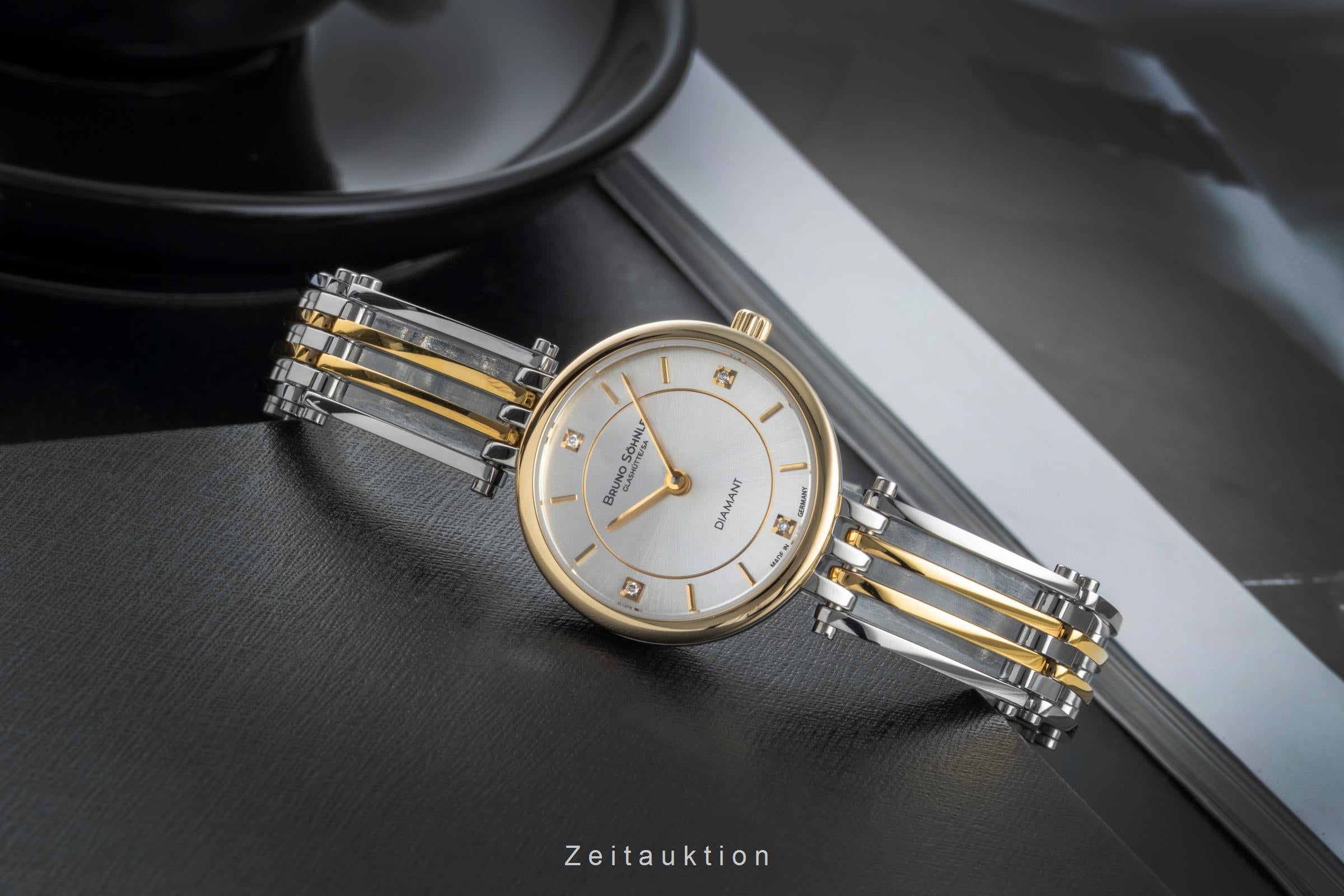 Bruno Söhnle Glashütte Latina II gilt / steel quartz Ref. 17-23103