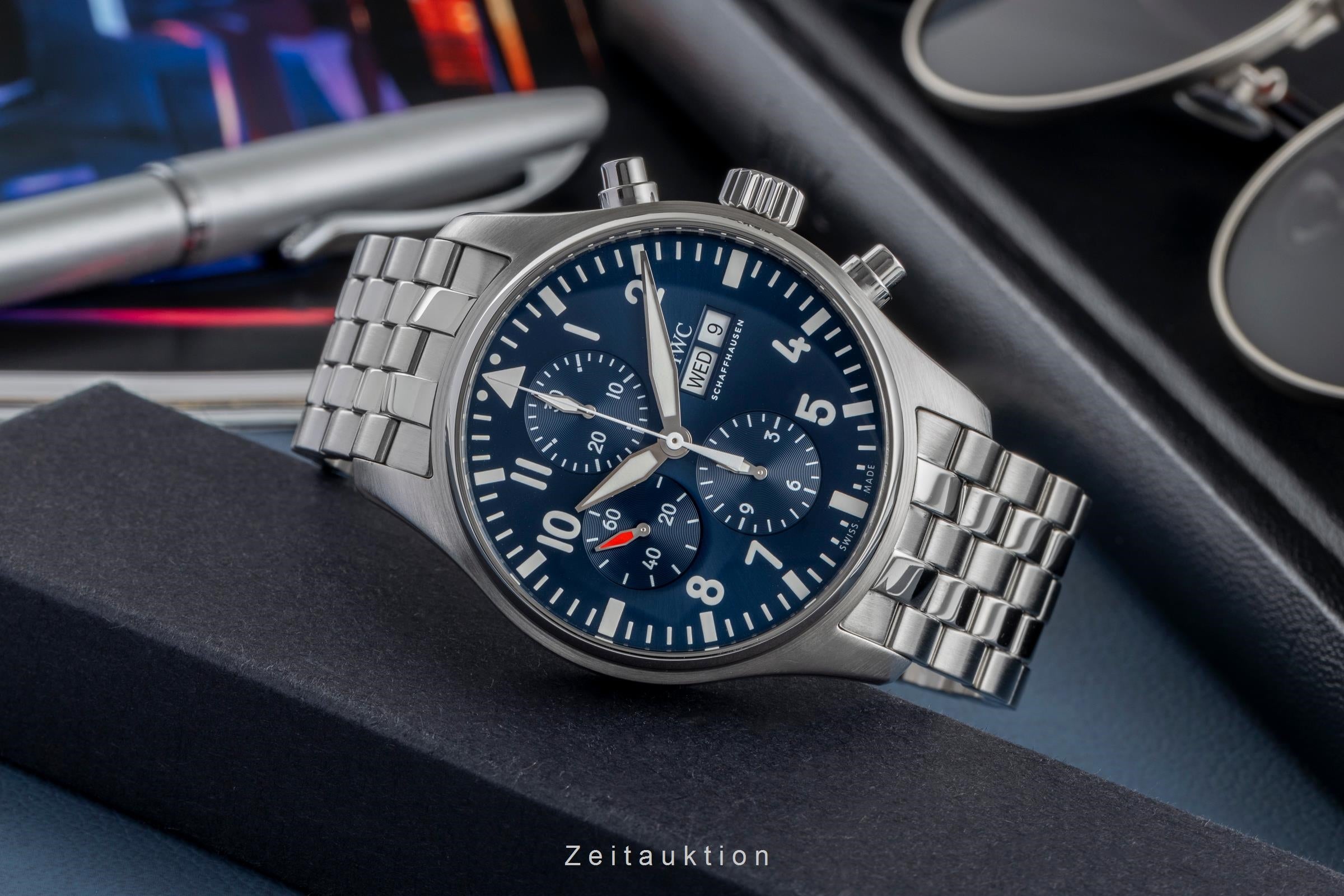 IWC Fliegerchronograph chronograph steel automatic men's watch IW377717 LP: 9500EUR  [2504270]