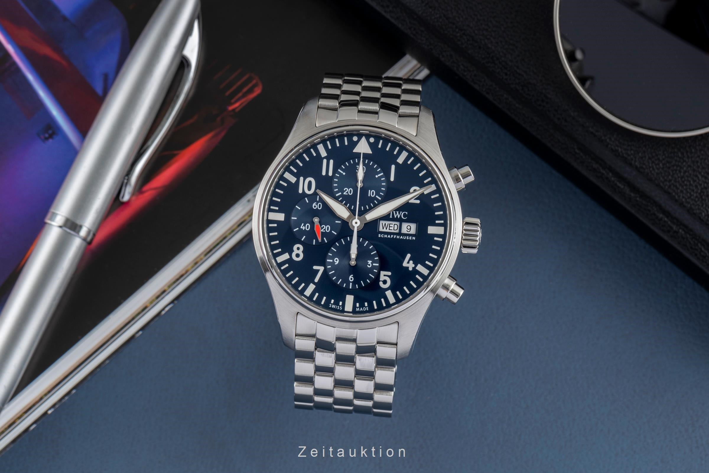 IWC Fliegerchronograph chronograph steel automatic men's watch IW377717 LP: 9500EUR  [2504270]