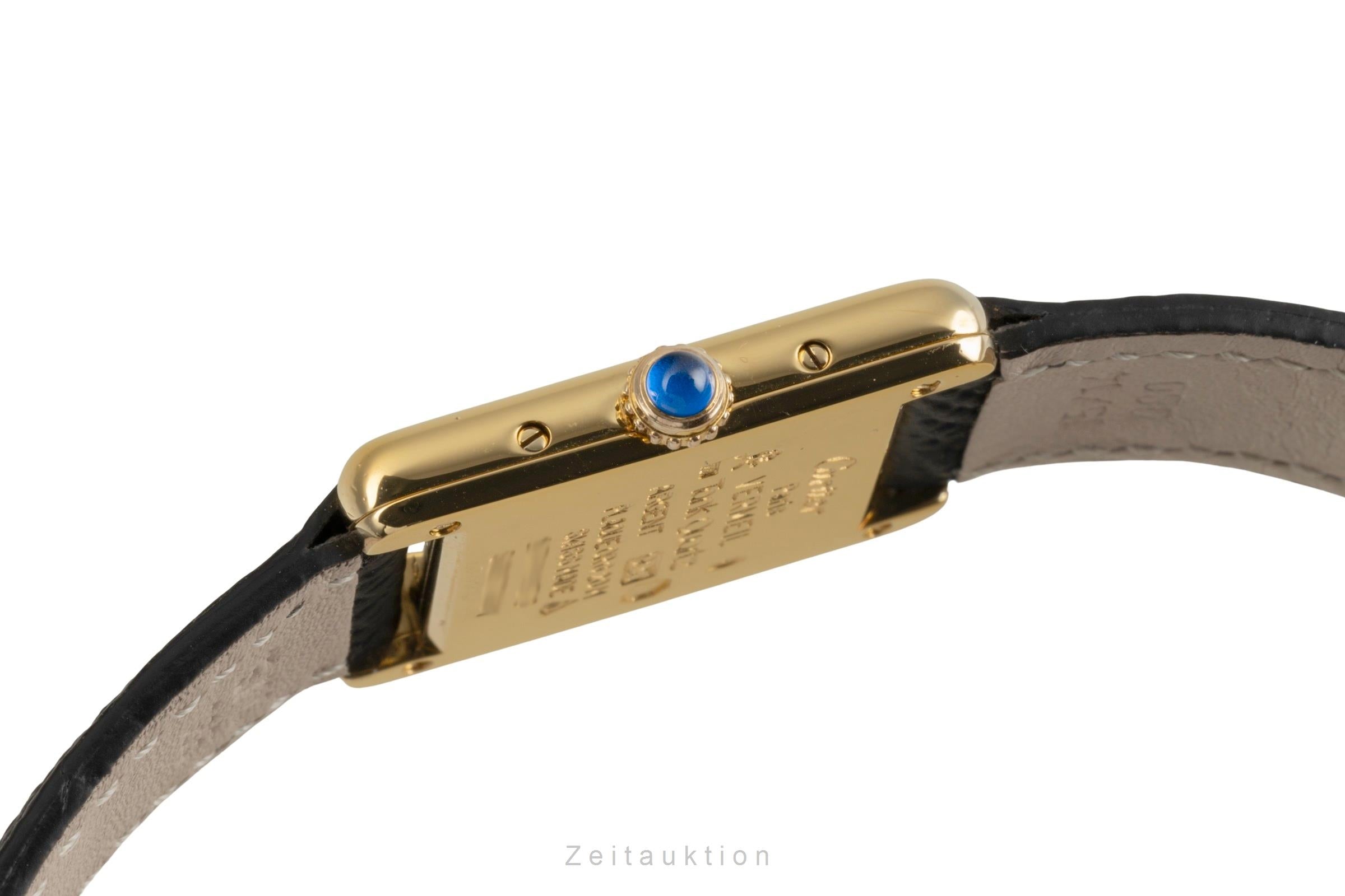 Cartier must Tank SM 925 Silber vergoldet Quarz Damenuhr Ref. W1005554 5057001 [2504292]