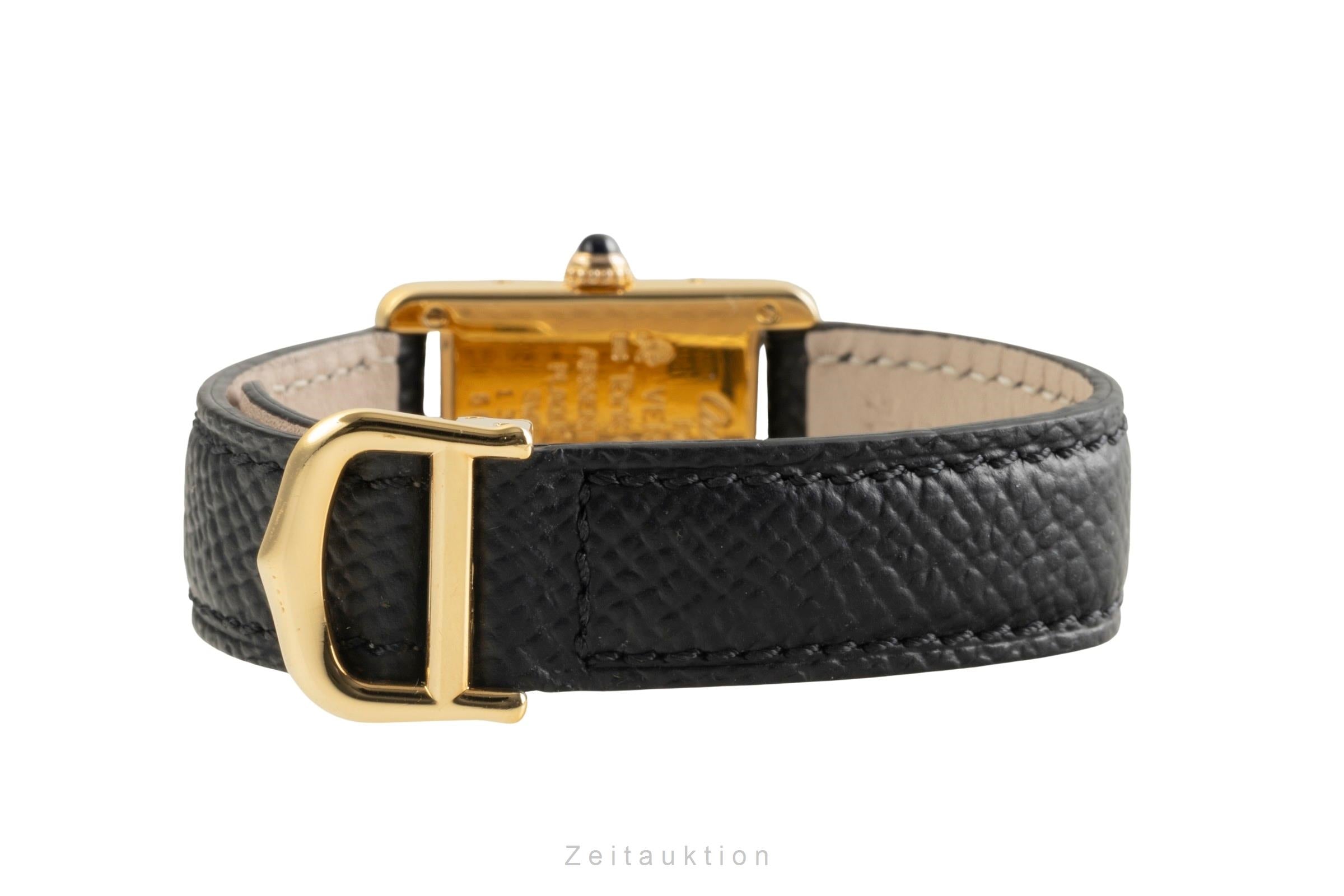 Cartier must Tank SM 925 Silber vergoldet Quarz Damenuhr Ref. W1005554 5057001 [2504292]