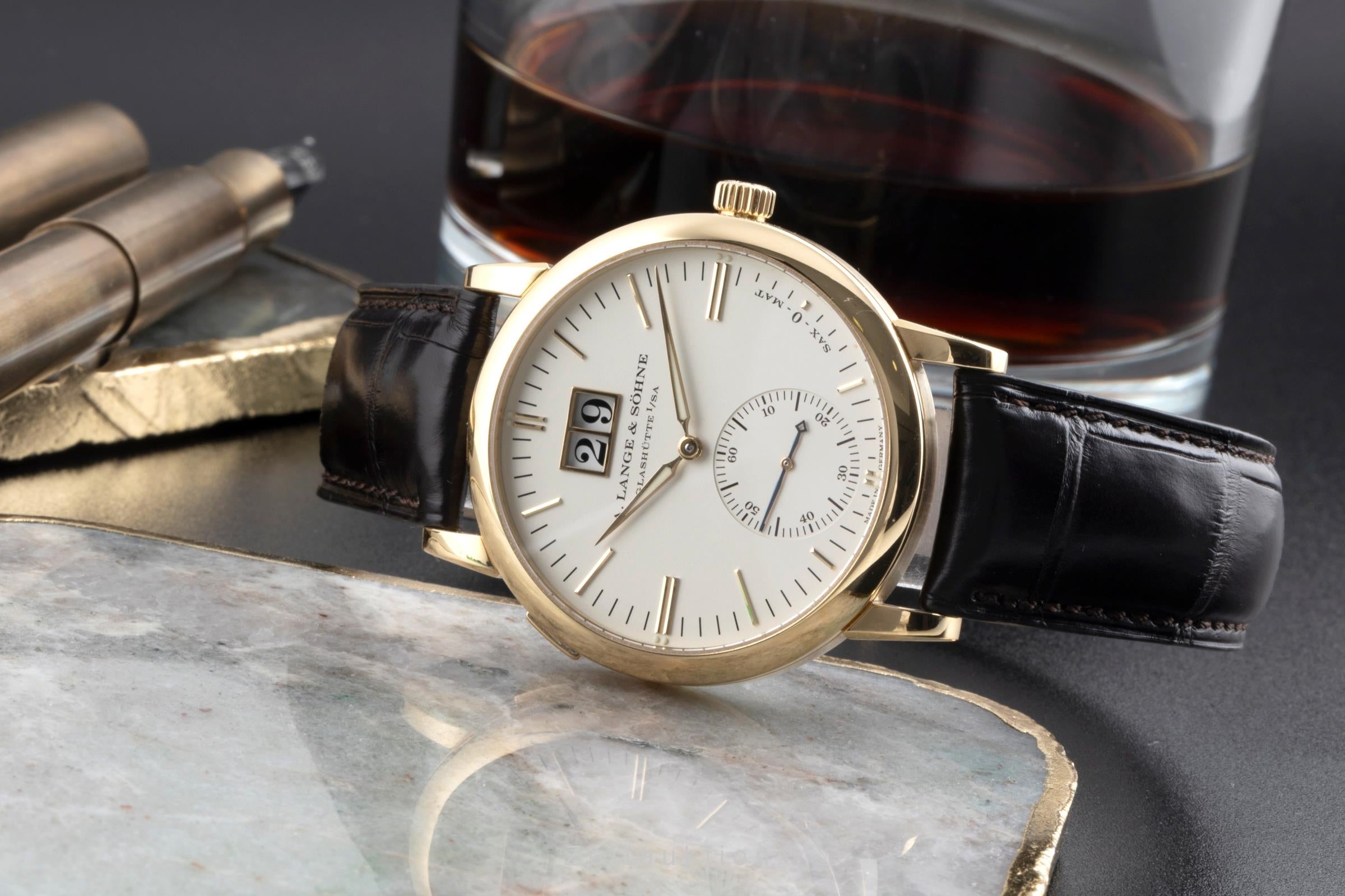 あん A. Lange & Söhne Langematik 18 ct gold automatic Kal. L921.4 Ref