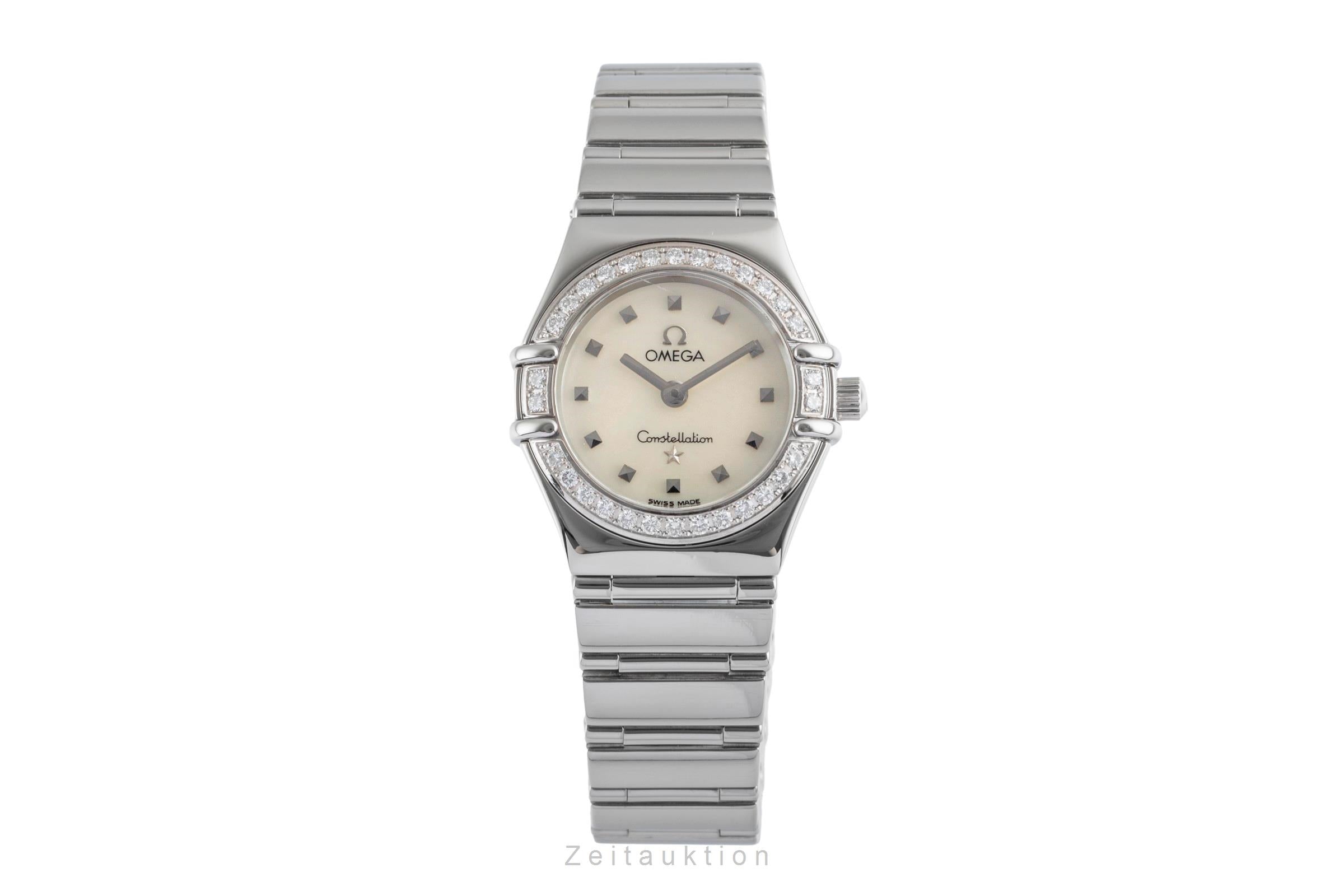 Omega Constellation Stahl Quarz MOP Diamonds Damen Ref. 1460.75.00 895.1243  [2504307]