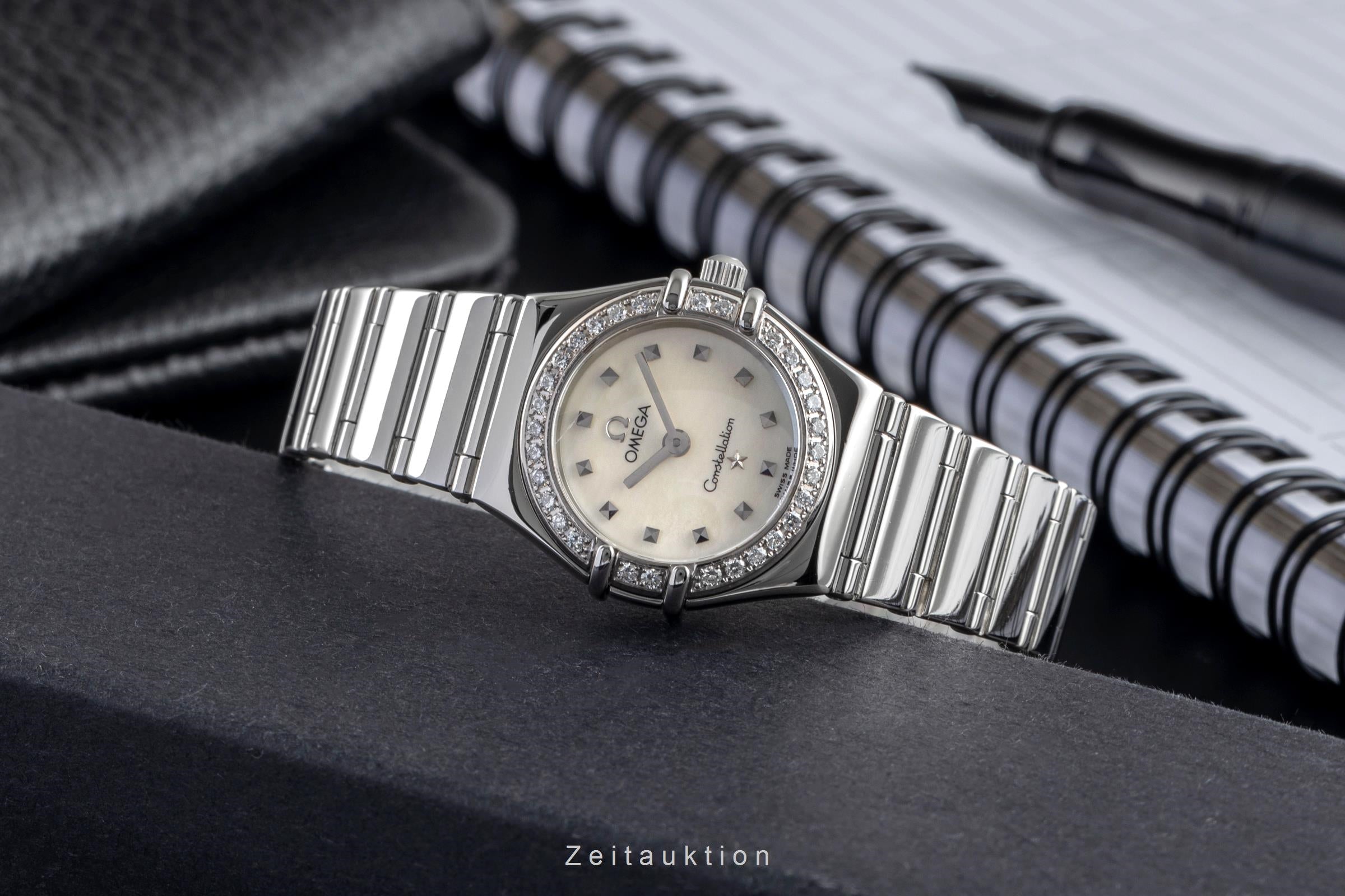 Omega Constellation Stahl Quarz MOP Diamonds Damen Ref. 1460.75.00 895.1243  [2504307]